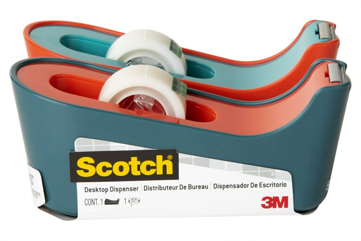 7100226092 - Scotch Tape Dispenser C18-MX, Two Color Combinations, 0.75 in x 350 in (19 mm x 8.89 m), Roll of Tape Included