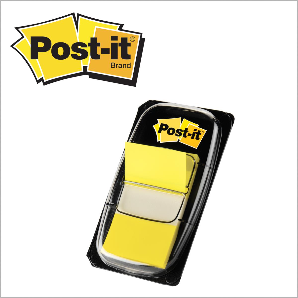 7010383983 - Post-it® Flags 680-YW12, 1 in. x 1.7 in. (25.4 mm x 43.2 mm) Canary Yellow 12 disp/box 4 bx/cs