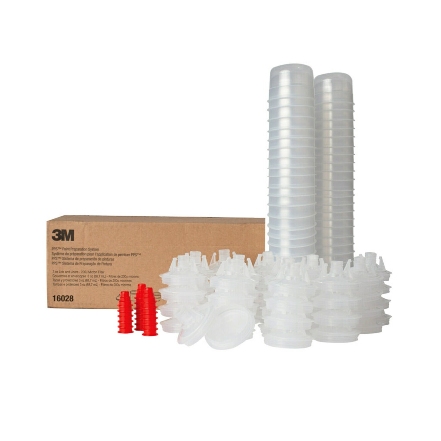 7000045465 - 3M PPS Lid & Liner Kit, 16028, Micro (3 fl oz), 200 Micron Full Diameter Filter, 50 Lids & Liners per kit, 1 kit per case