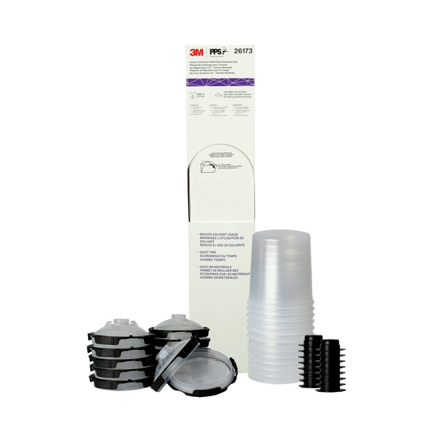 7100166278 - 3M PPS Series 2.0 12-Pack Refill Kit, 26173, Standard (22 fl oz, 650 mL), 200 Micron Filter, 2 kits per case