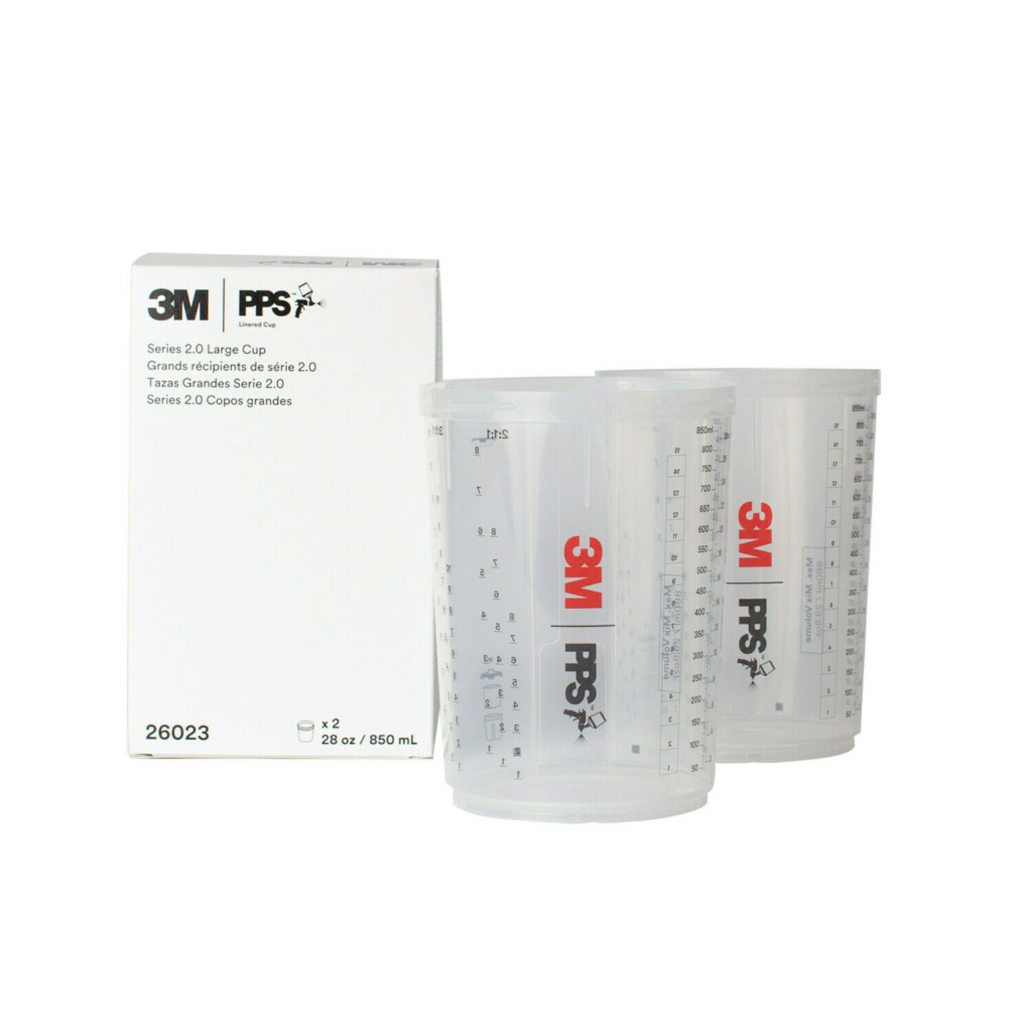 7100284628 - 3M PPS Series 2.0 Cup 26023, Large (28 fl oz, 850 mL), 2 Cups/Carton, 4 Cartons/Case
