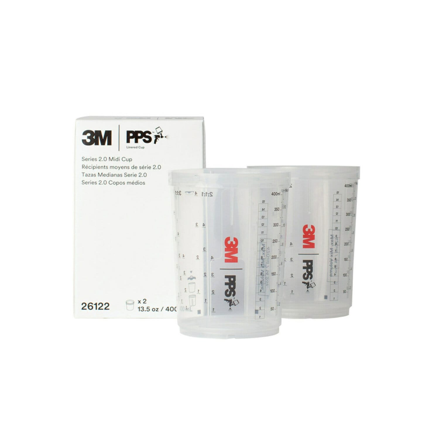 7100284625 - 3M PPS Series 2.0 Cup 26122, Midi (13.5 fl oz, 400 mL), 2 Cups/Carton, 4 Cartons/Case