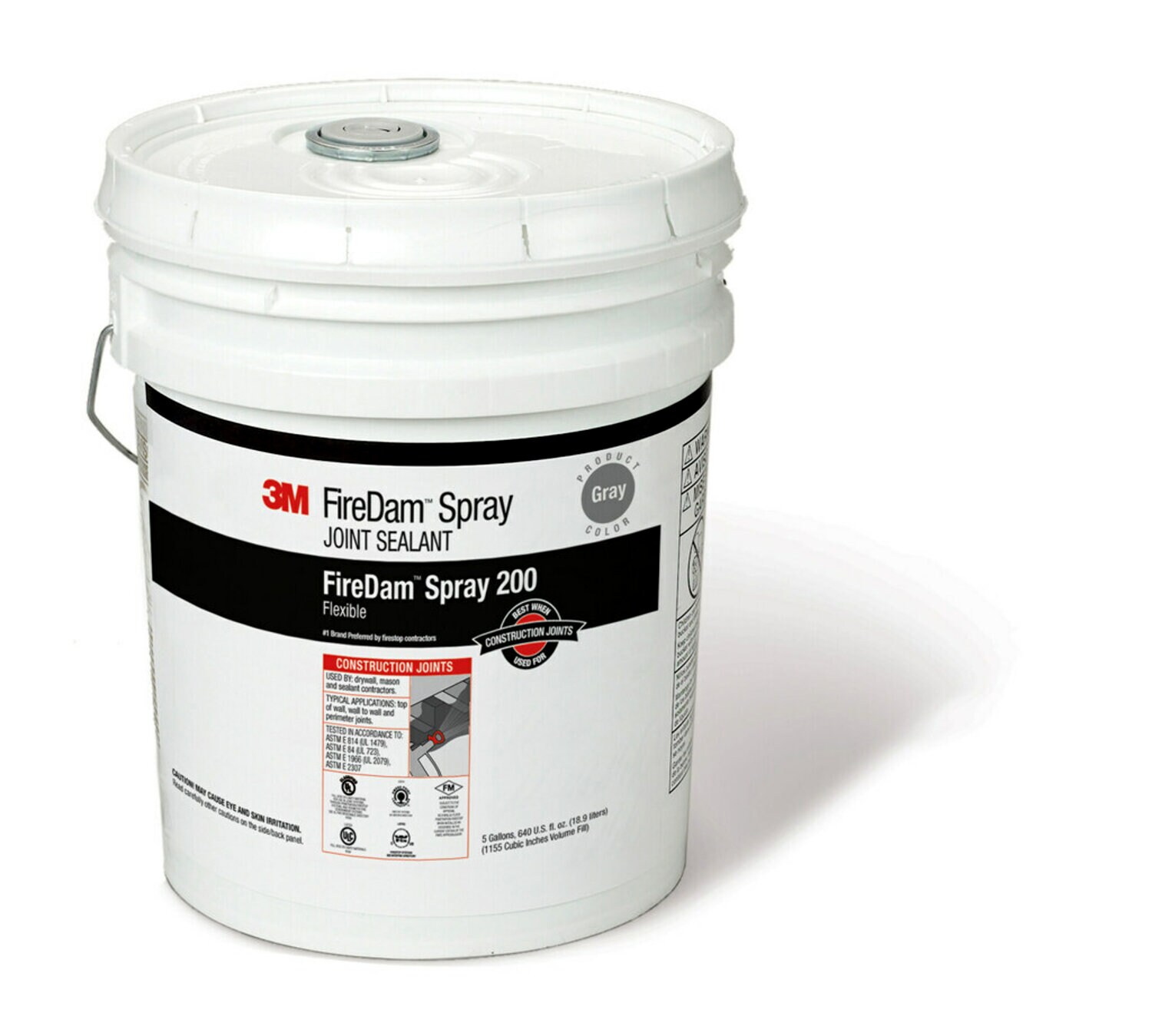 7100006336 - 3M FireDam Spray 200, Gray, 5 Gallon (Pail), Drum