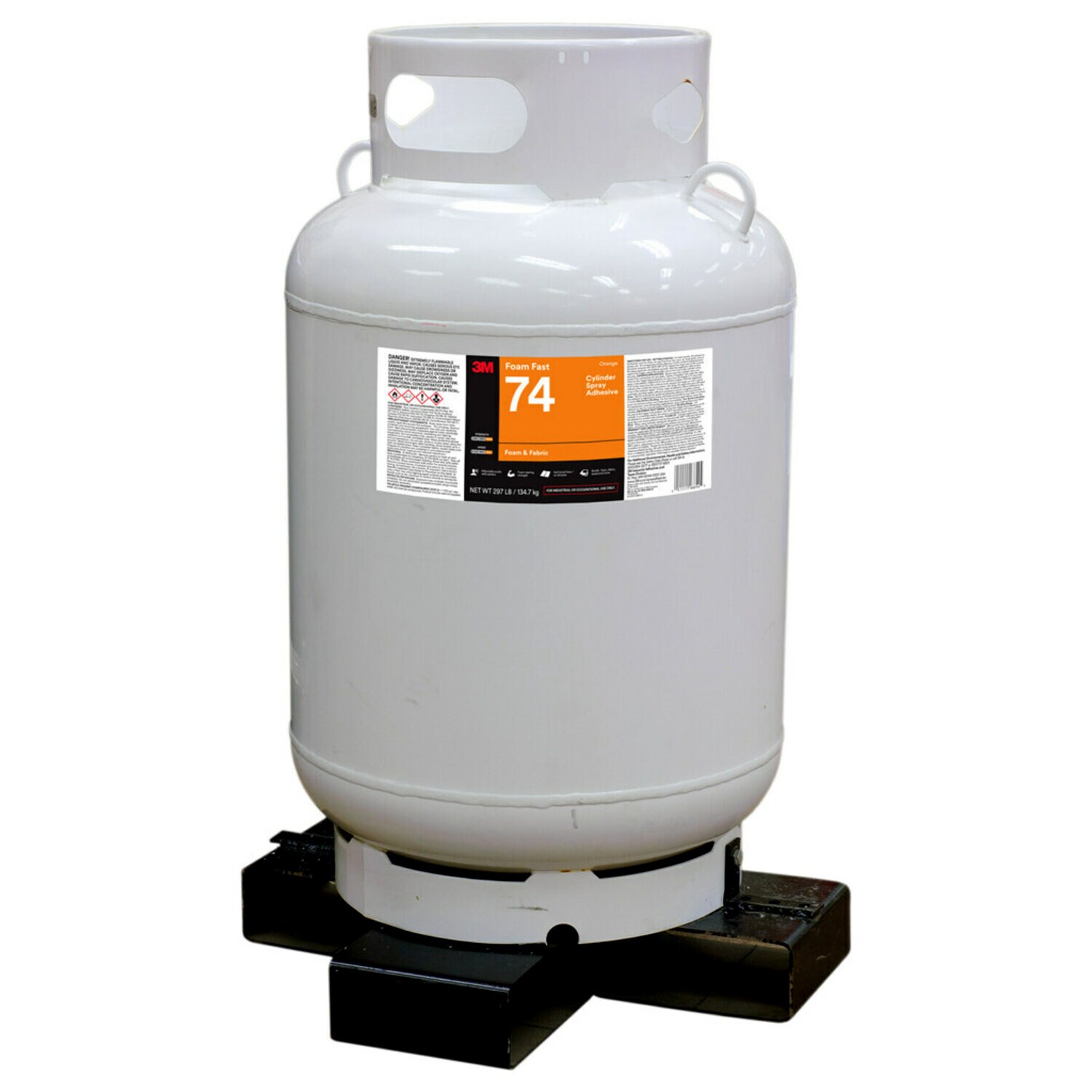 7010310274 - 3M Foam Fast 74 Cylinder Spray Adhesive, Orange, Jumbo Cylinder (Net Wt
297 lb)