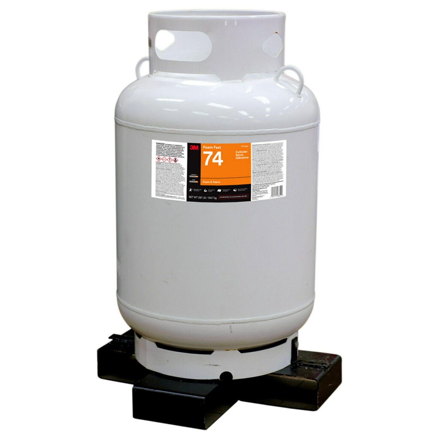 7010310274 - 3M Foam Fast 74 Cylinder Spray Adhesive, Orange Cylinder (Net Wt 297 lb)