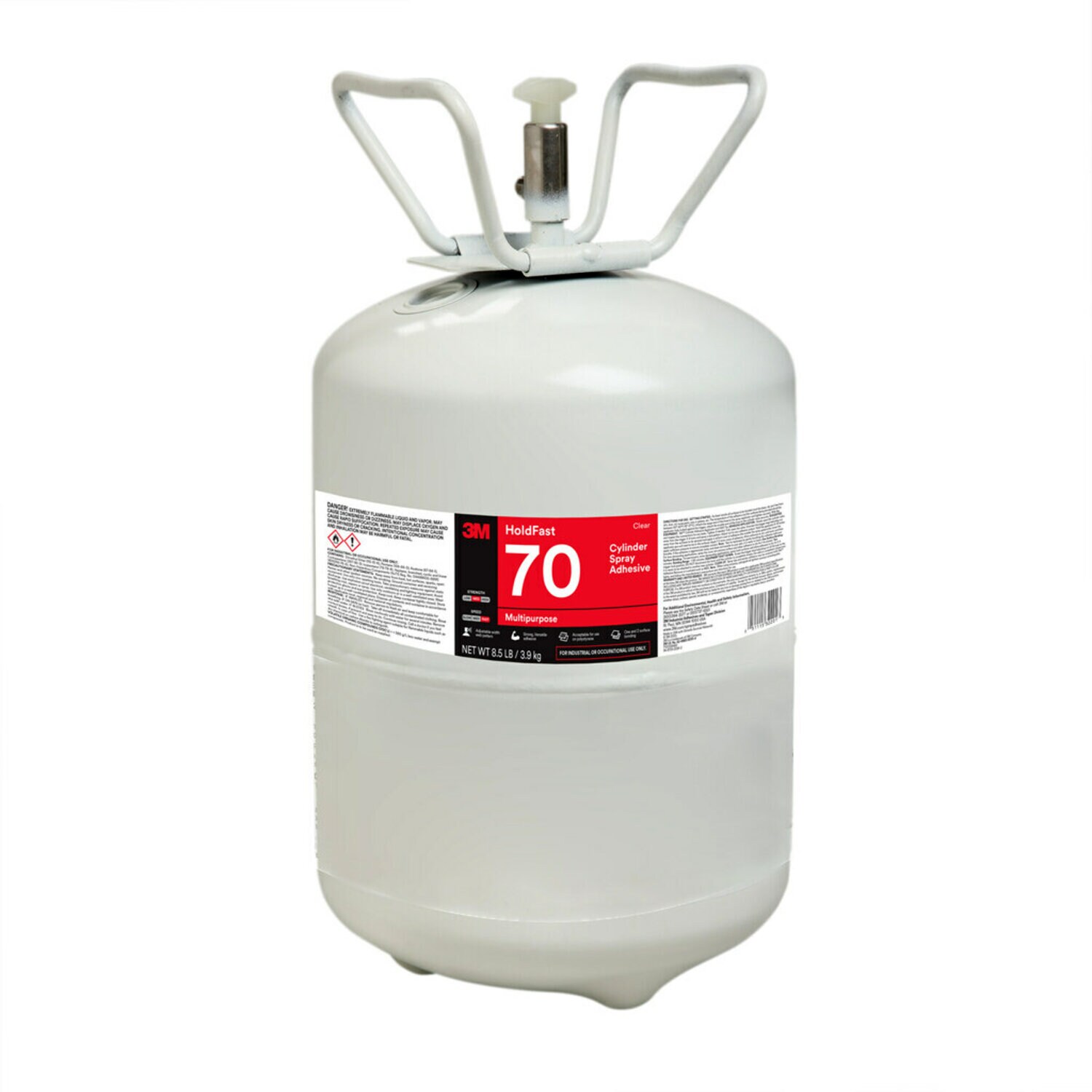7100138480 - 3M HoldFast 70, Cylinder Spray Adhesive, Clear, Mini (Net Wt 8.5 lb), 1 Each/Case