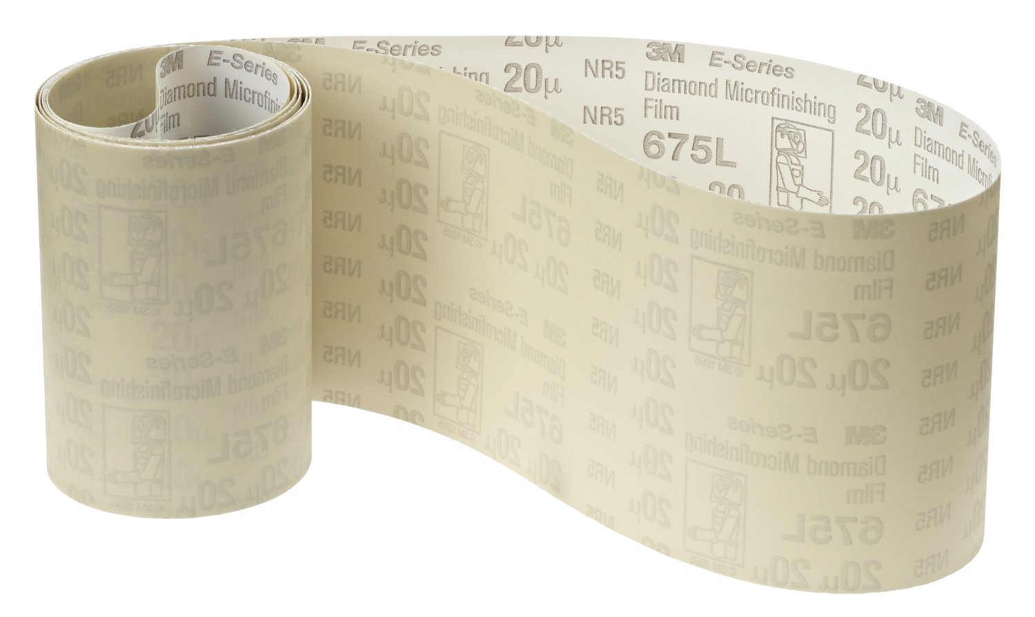 7100187821 - 3M Diamond Microfinishing Film Belt 675L, 9 Mic 5MIL, Light Green, 1-1/2 in x 91 in