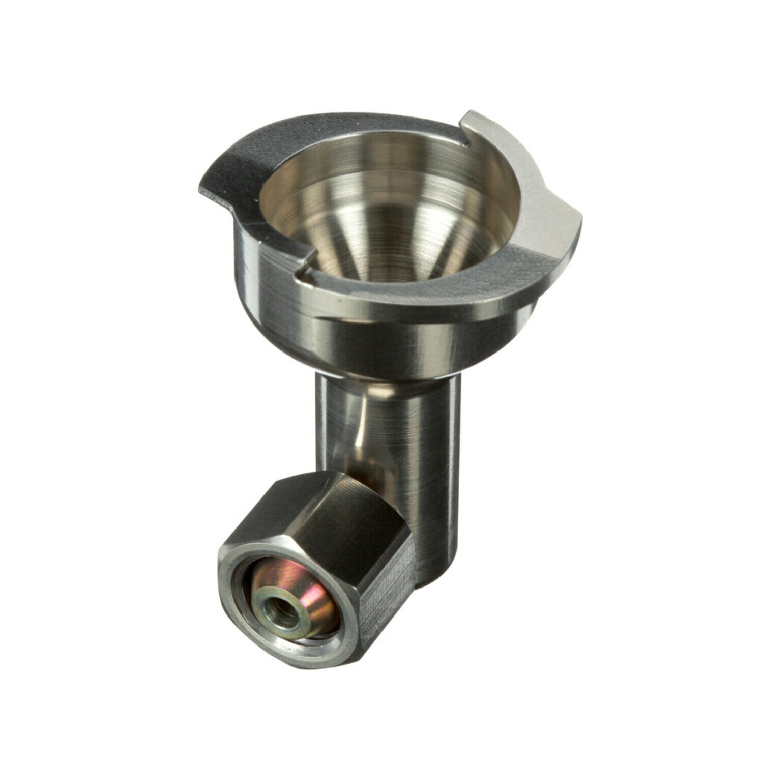 7100135927 - 3M PPS Series 2.0 Adapter, 26017, Type S10, 1/4 Female, R-Angle 19 Thread BSP for Side Cup Mount, 4 per case