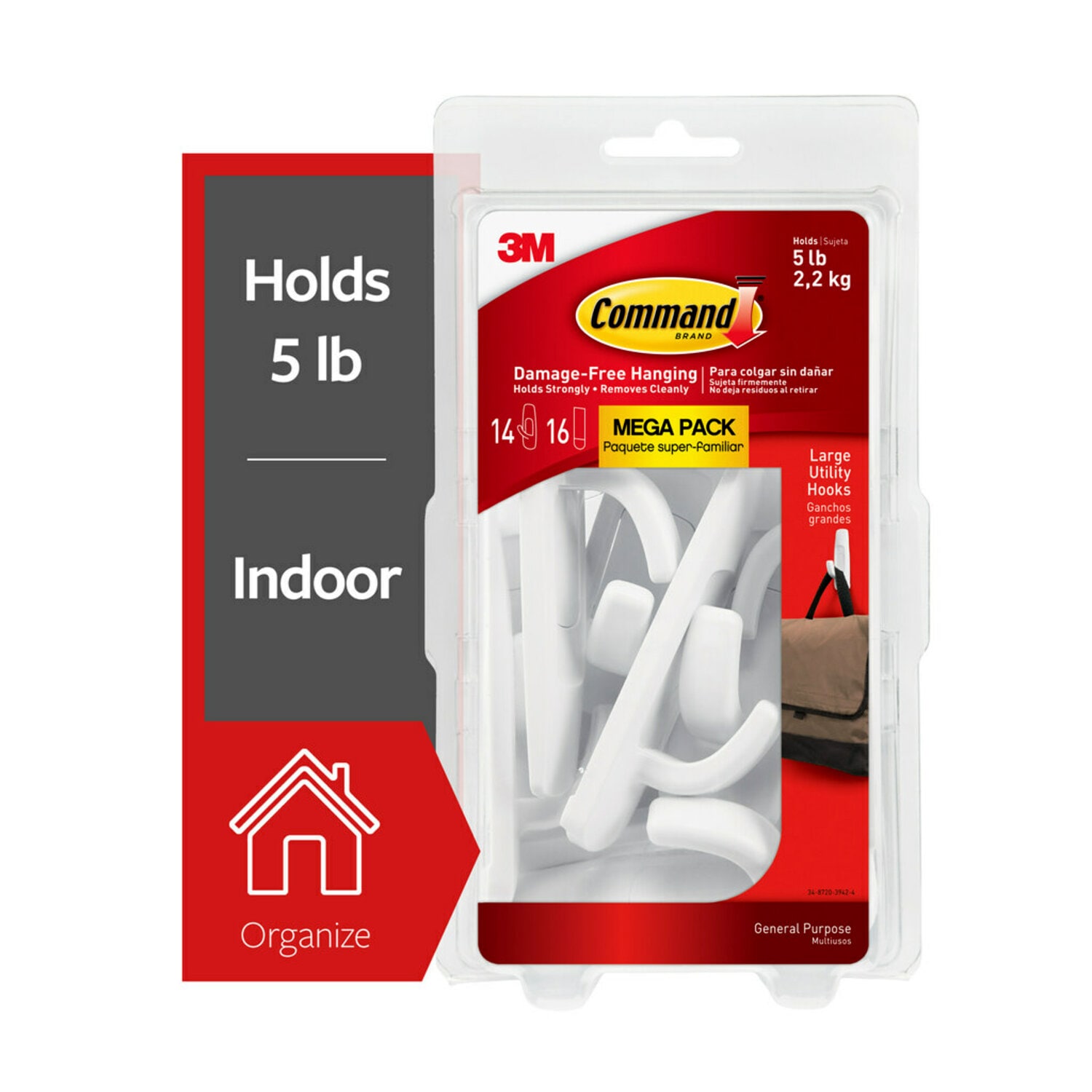 7100106111 - Command Large Utility Hook Mega Pack 17003-MPES