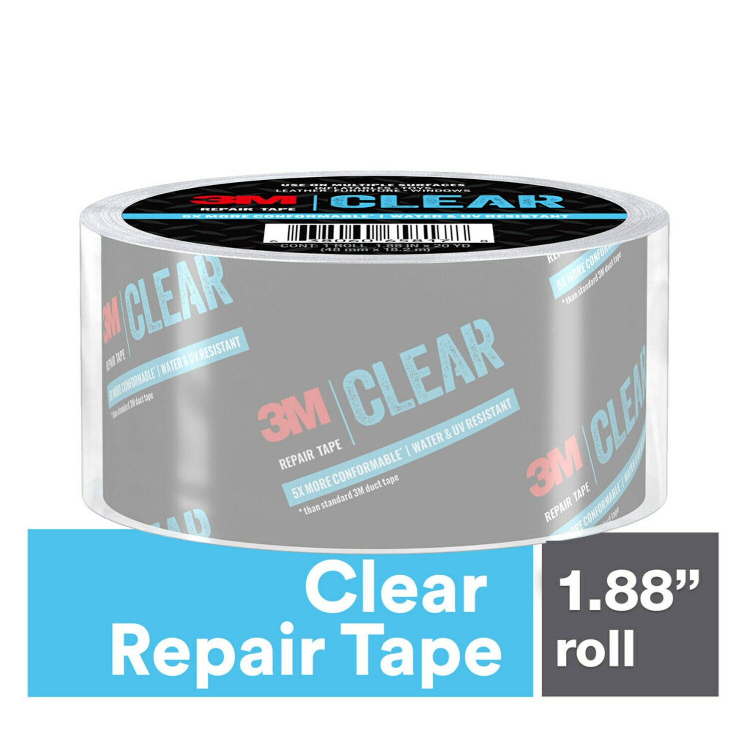 7100214933 - 3M Clear Repair Tape RT-CL60, 1.88 in x 20 yd (48 mm x 18.2 m), 6 rls/cs