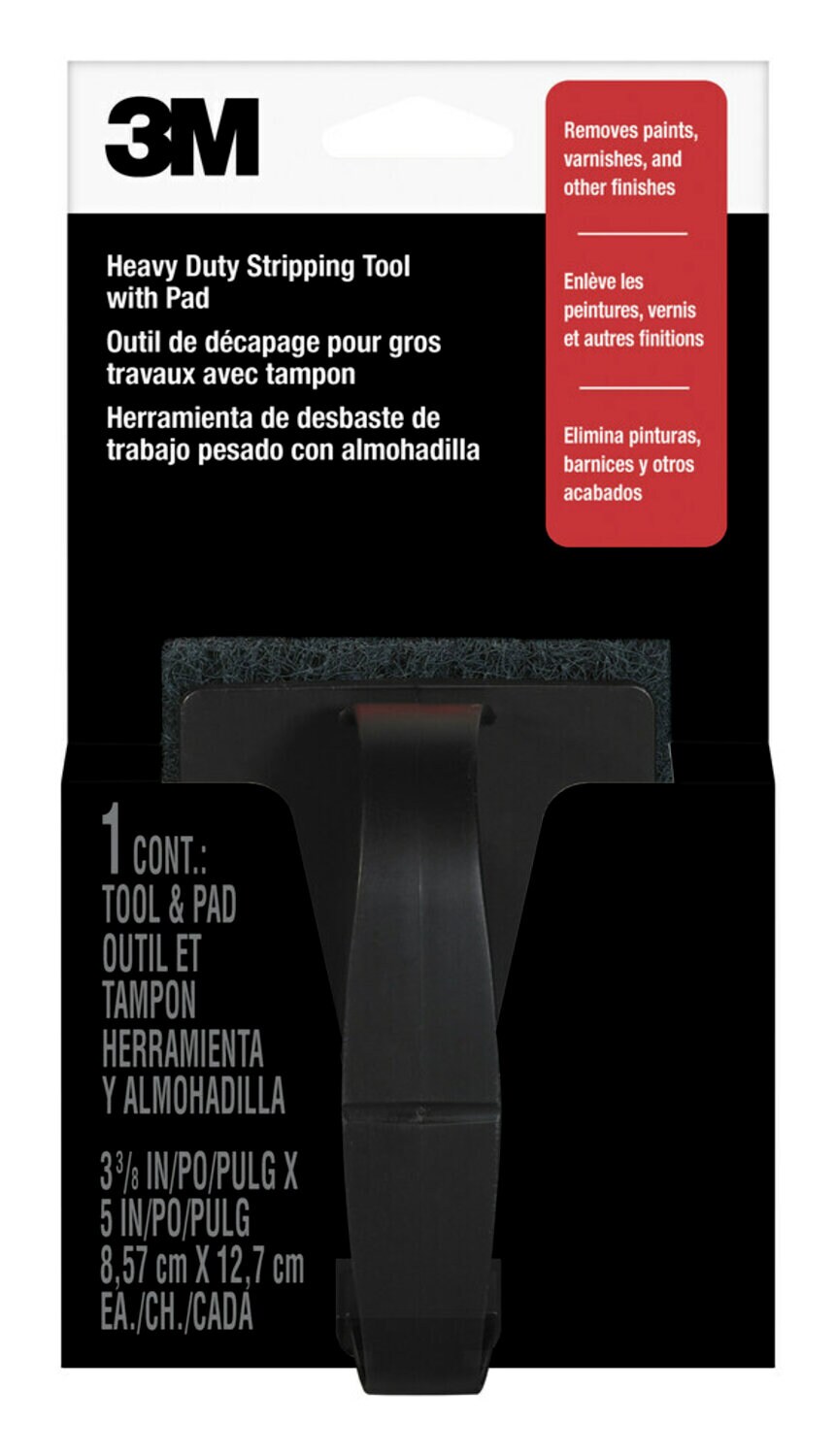 7010292604 - 3M Heavy Duty Stripping Tool 10110NA-PT, 3 Coarse, One, Open Stock, 3.375 in. x 5 in. Handle and Pad