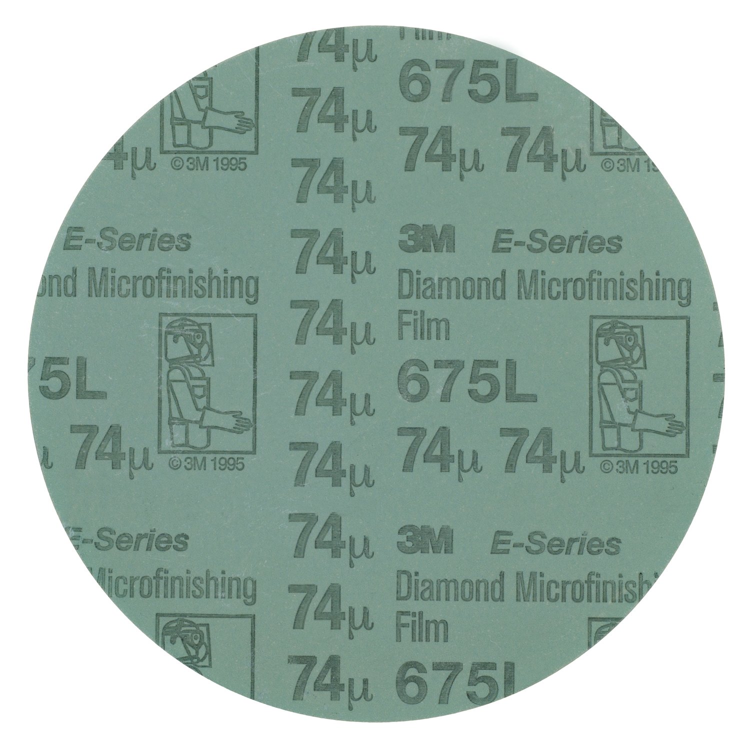 7010533420 - 3M Hookit Diamond Microfinishing Film Disc 675L, 45 Mic 5MIL, Gray, 2
in x NH, Die 200P