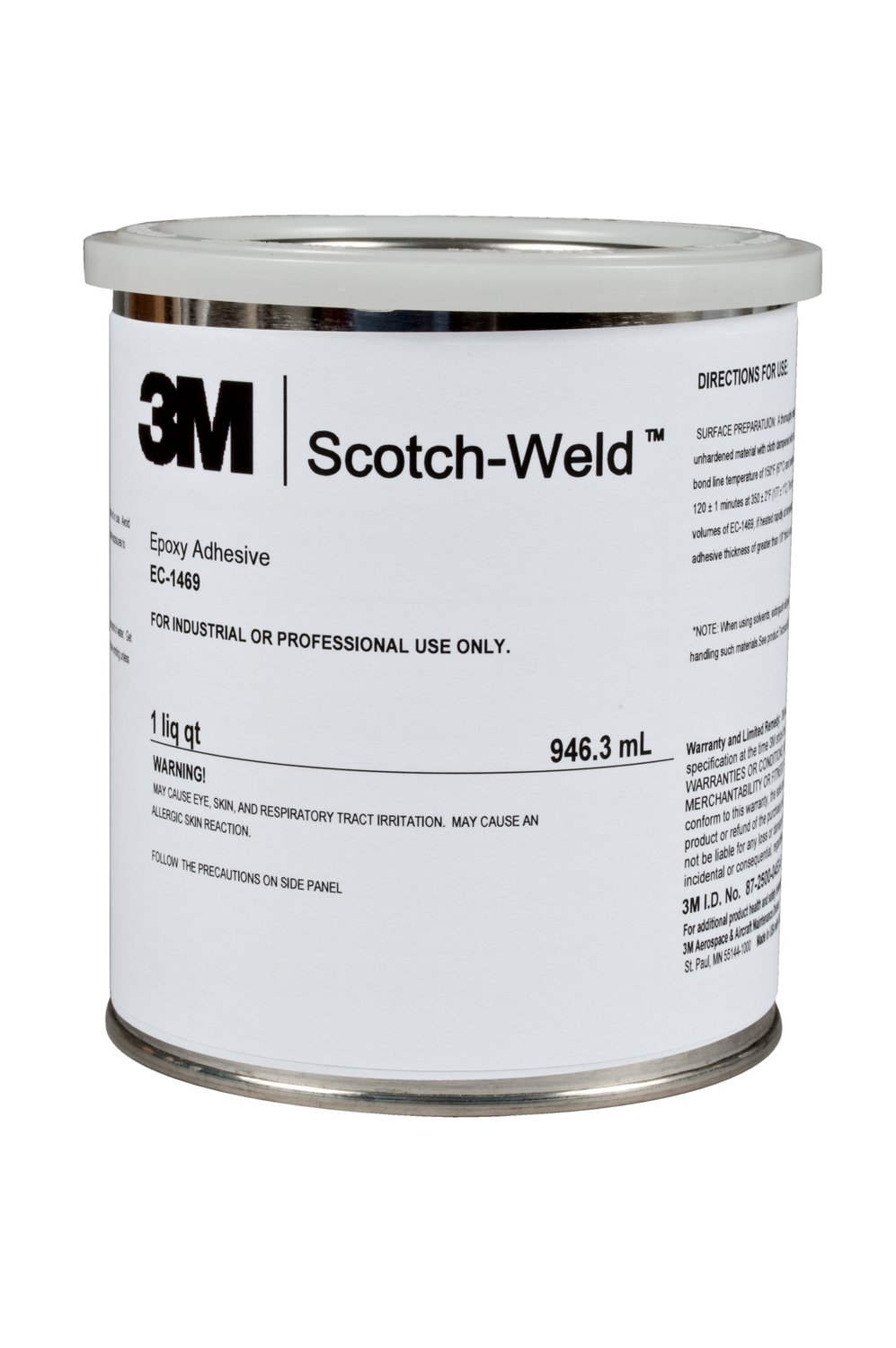 7000046328 - 3M Scotch-Weld Epoxy Adhesive 1469, Cream, 1 Quart, 12 Can/Case