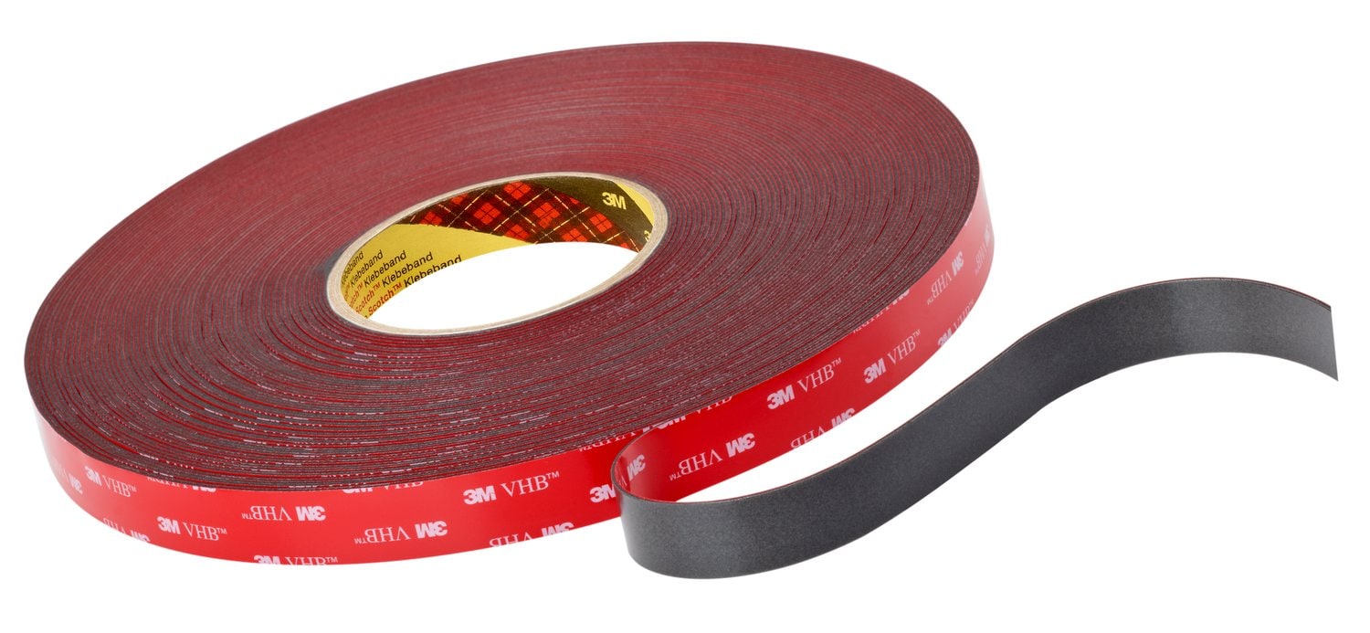 7000123924 - 3M VHB Tape 4611, Dark Gray, 1 in x 36 yd, 45 mil, 9 Roll/Case