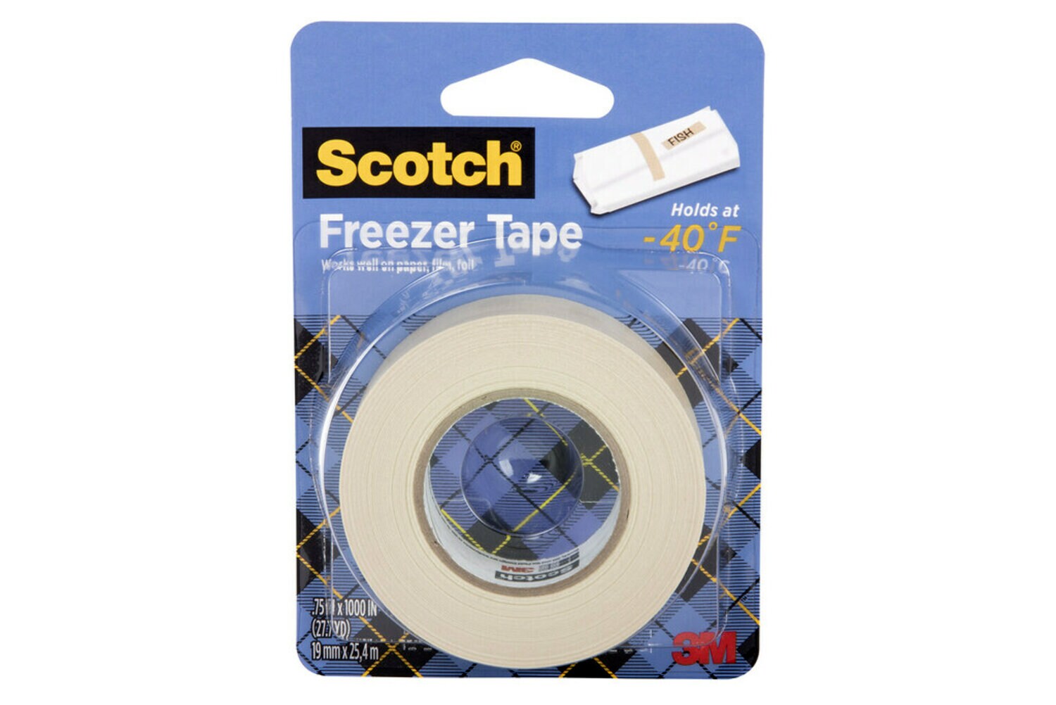 7100085714 - Scotch Freezer Tape 178, 3/4 in x 1000 in (19 mm x 25,4 mm)