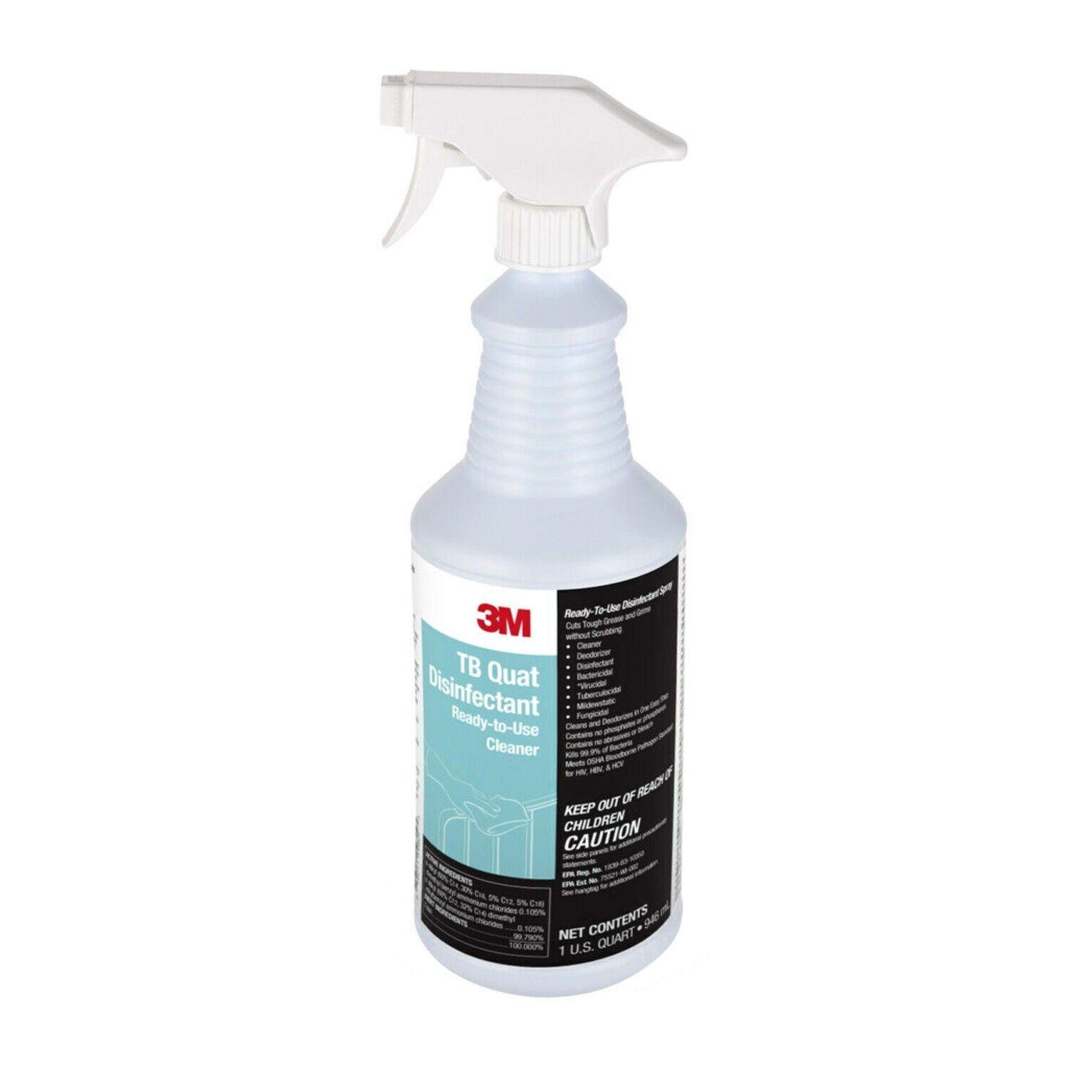 7100034339 - 3M TB Quat Disinfectant Ready-To-Use Cleaner, Quart, 12/Case