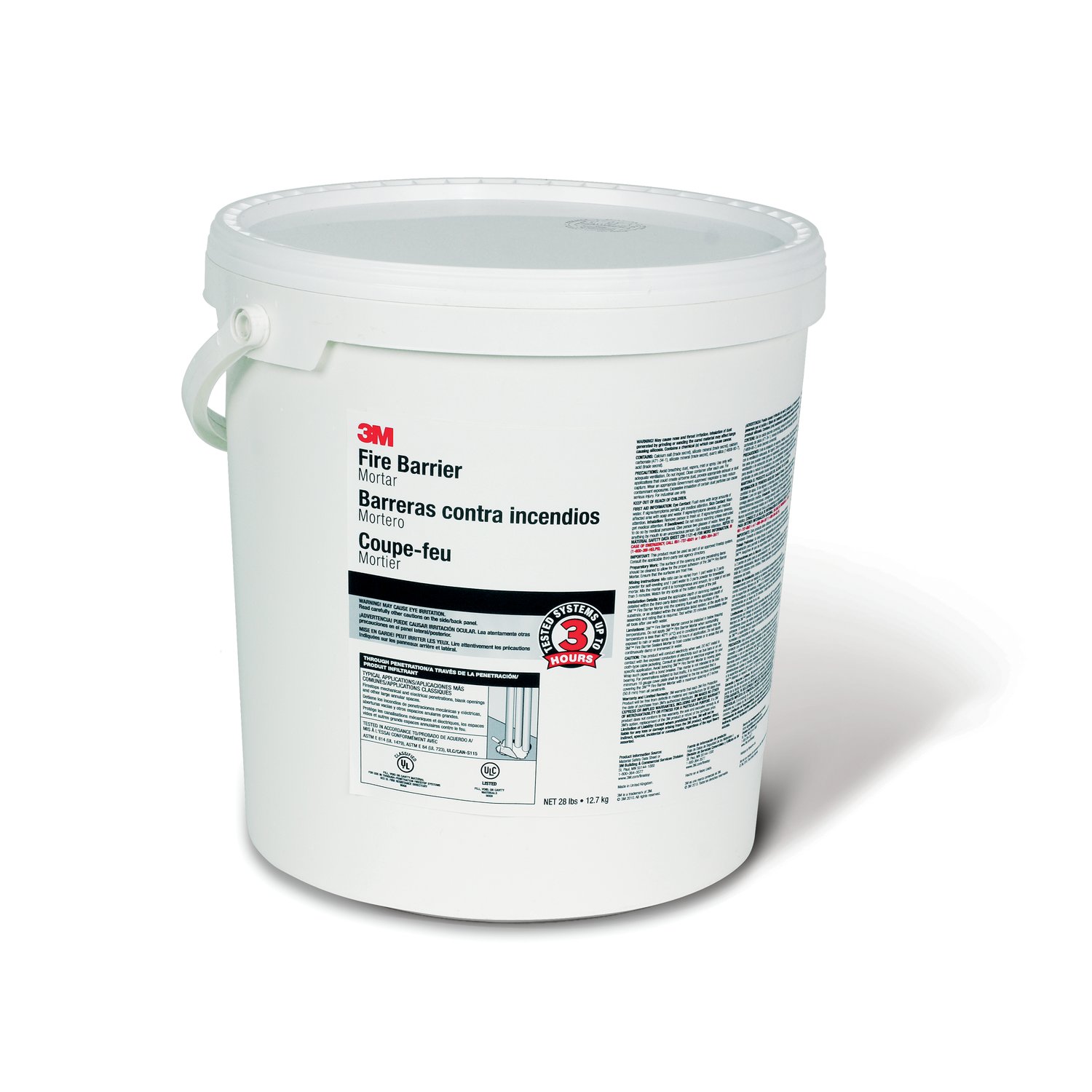 7000031968 - 3M Fire Barrier Mortar, Gray, 5 Gallon (Pail), 1 Each/Drum