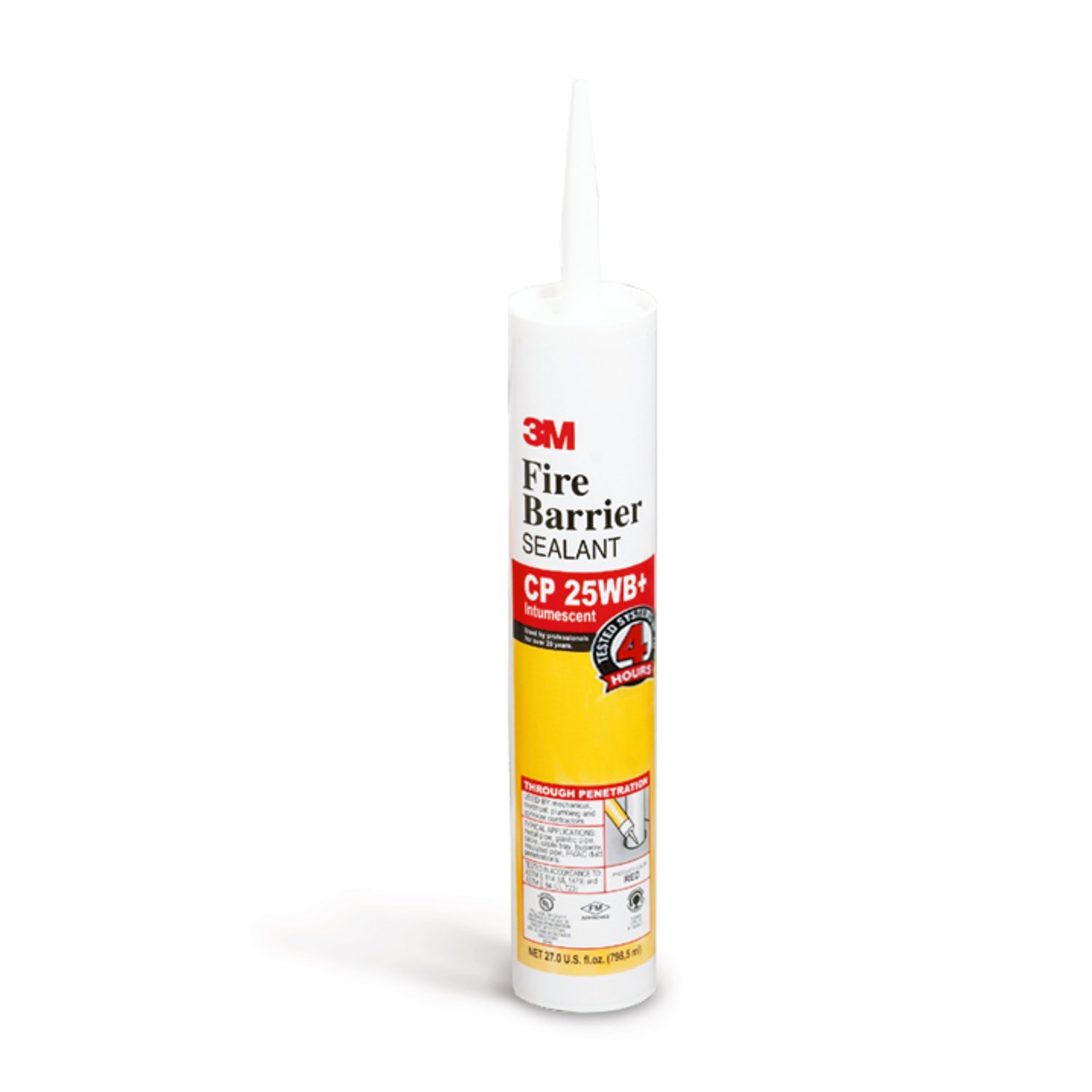 7000059394 - 3M Fire Barrier Sealant CP 25WB+, Red, 27 fl oz Cartridge, 6 Each/Case
