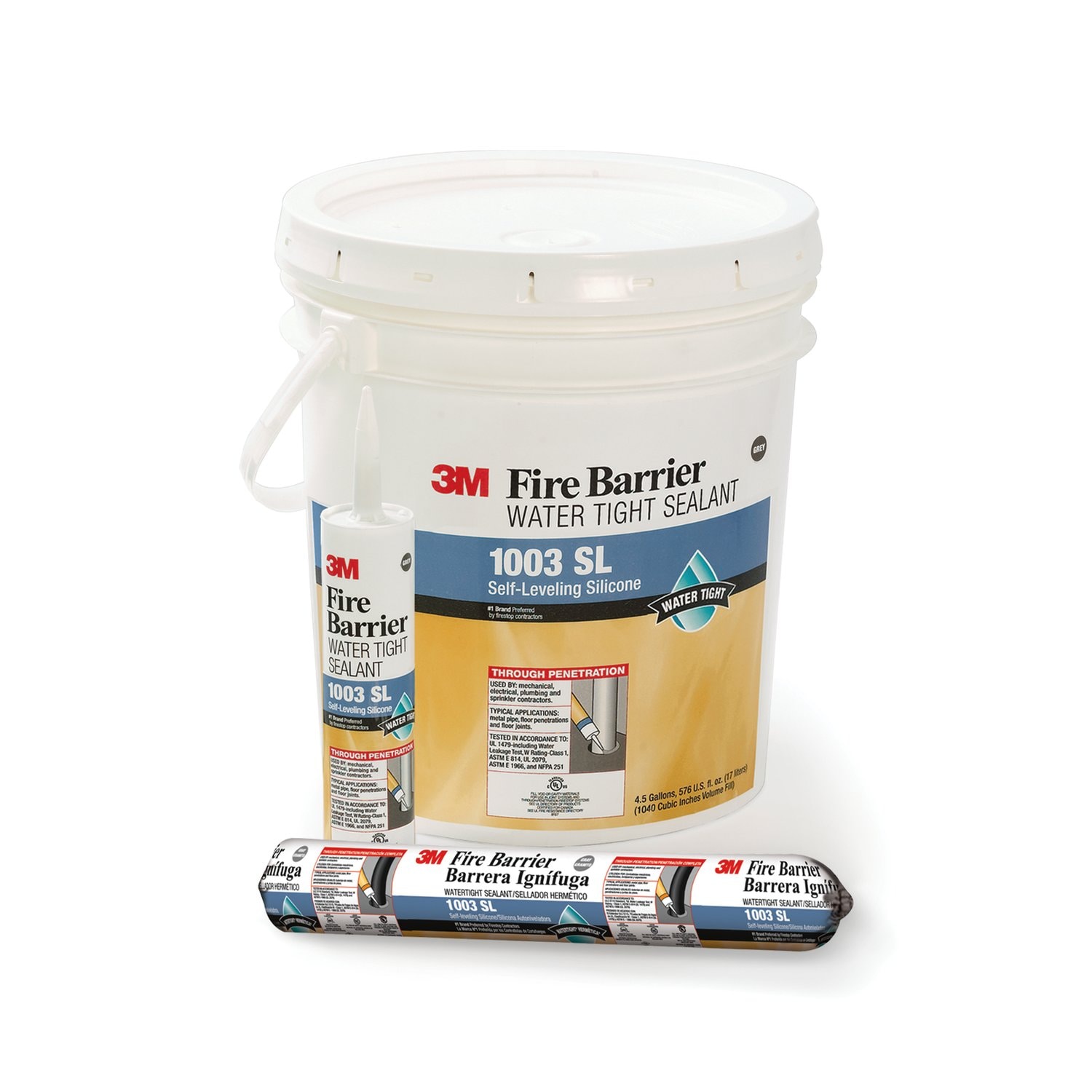 7000059414 - 3M Fire Barrier Water Tight Sealant 1003 SL, Gray, 20 fl oz Sausage Pack, 12/Case