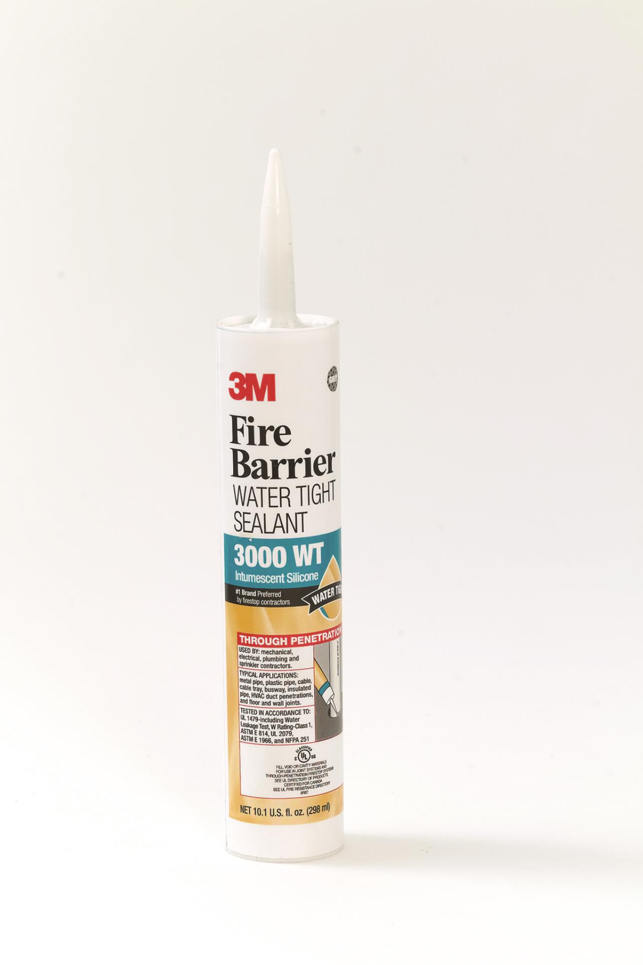 7000006386 - 3M™ Fire Barrier Water Tight Sealant 3000 WT, Gray, 10.1 fl oz Cartridge, 12/case