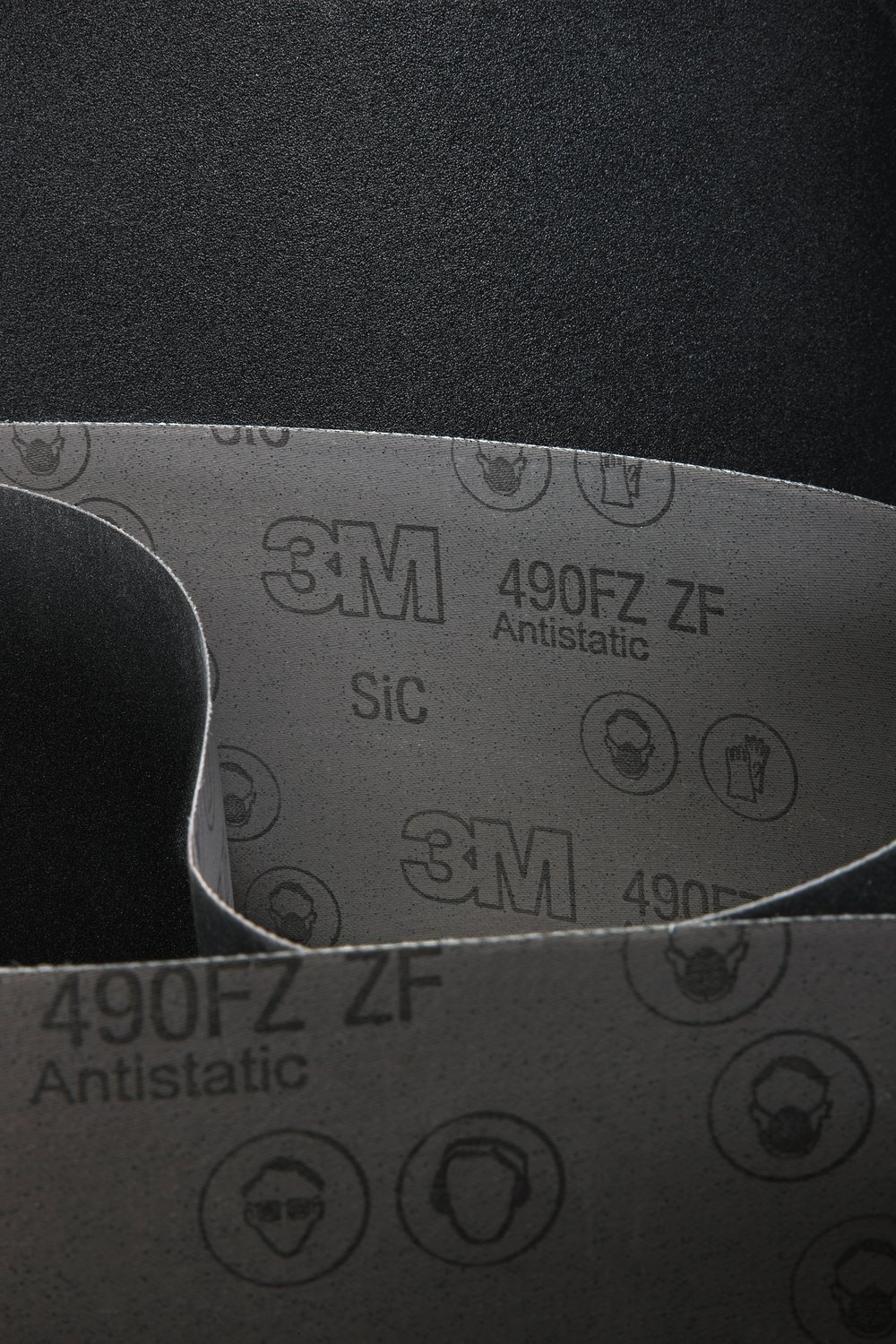 7100204402 - 3M SiC Cloth Belt 490FZ, P80 ZF-weight, 102 in x 103 in, Top Butt, L-flex