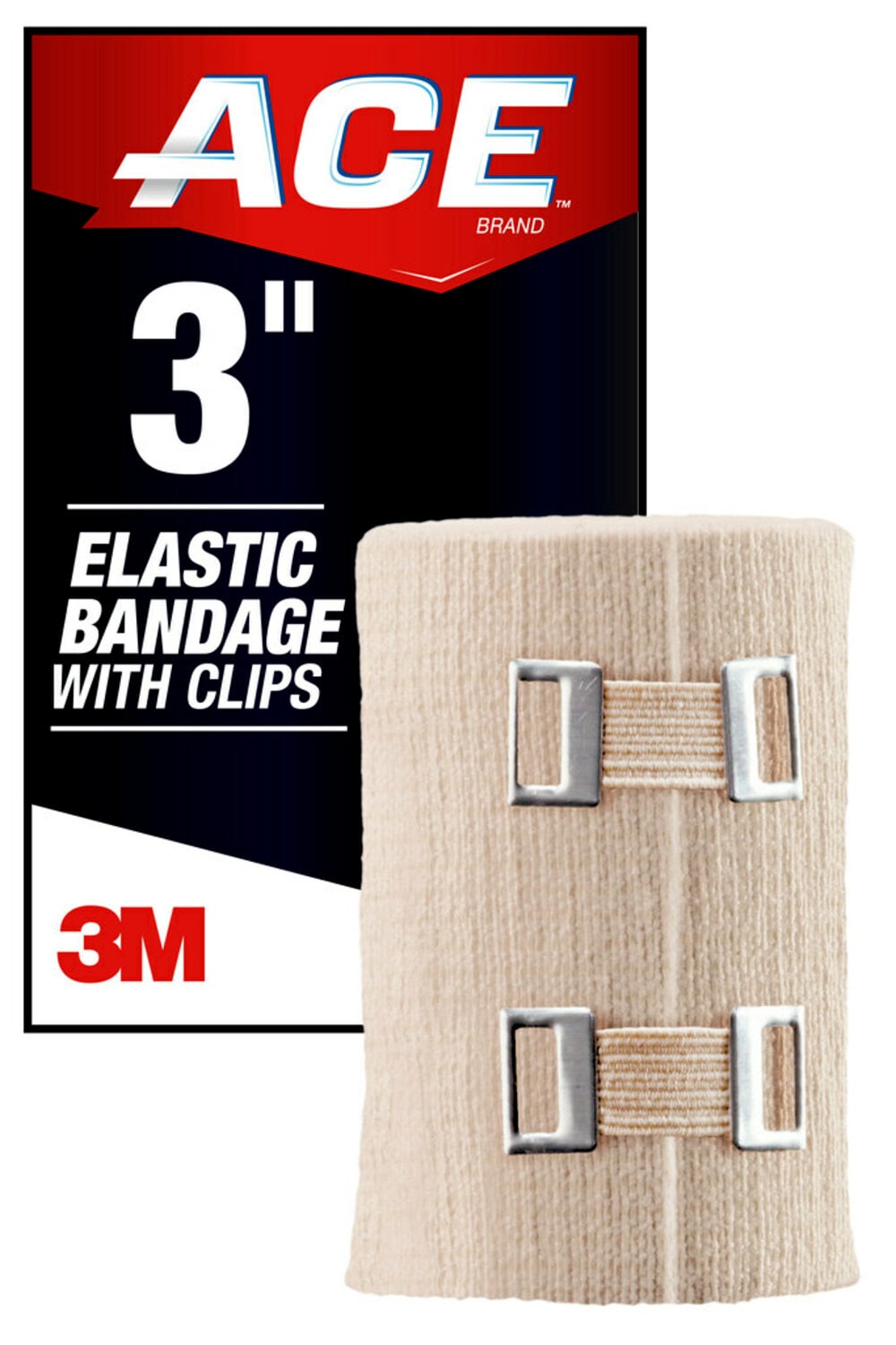 7010332712 - ACE Brand Elastic Bandage w/clips 207314, 3 in