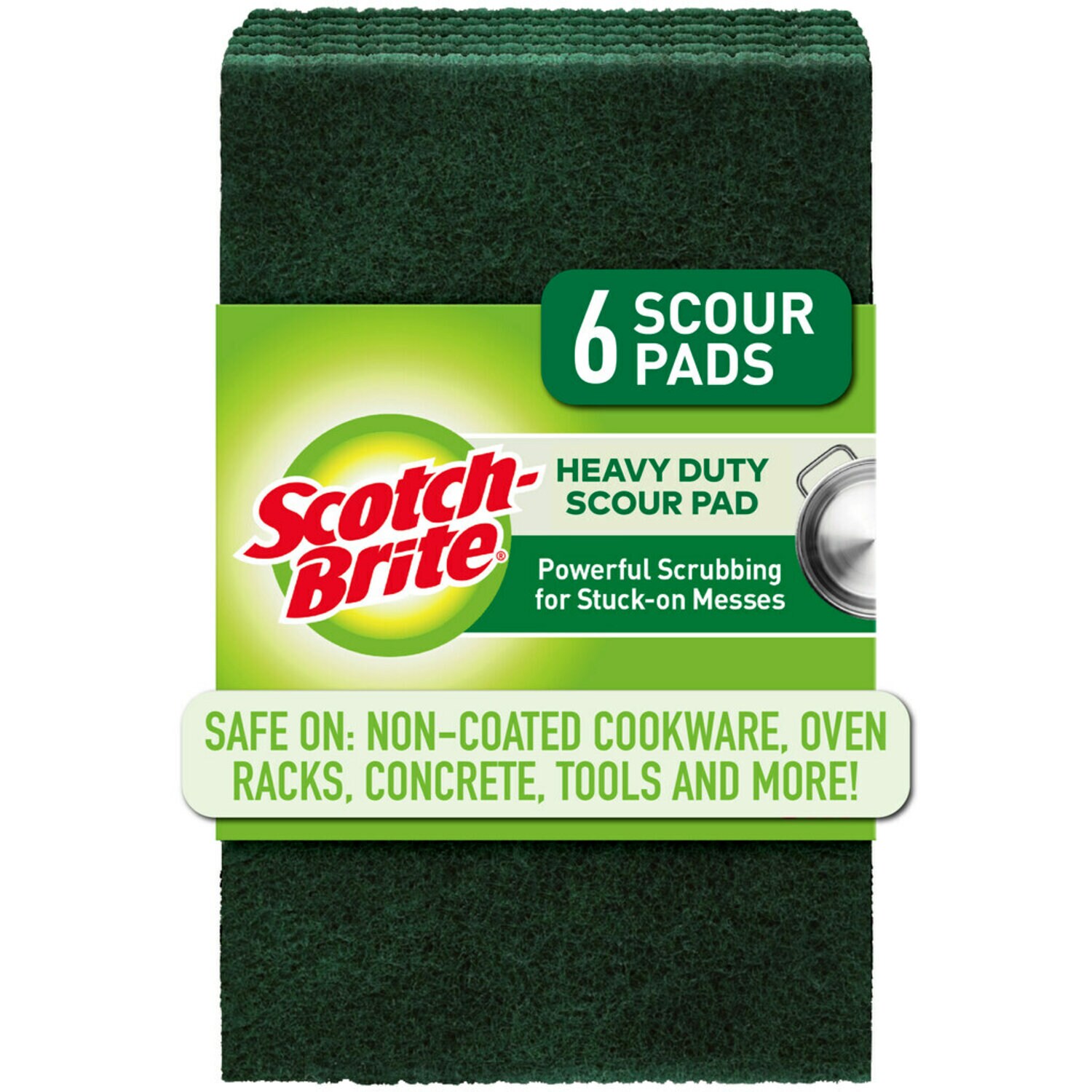 7100017308 - Scotch-Brite Heavy Duty Scour Pad 226-5, 5/6