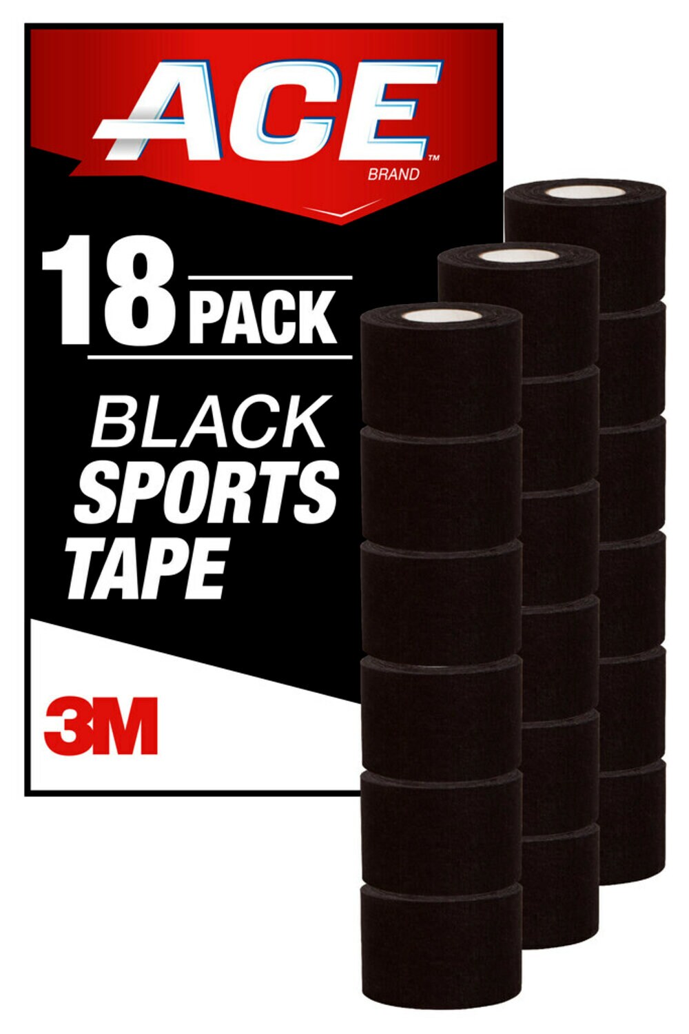 7100100061 - ACE Sports Tape, 909001, Black, Bulk Pack