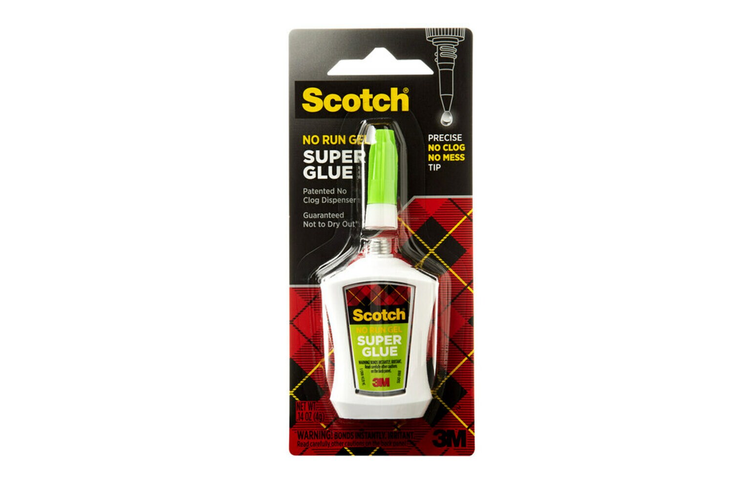7100035277 - Scotch Super Glue Gel in Precision Applicator, AD125, .14 oz (4 g)