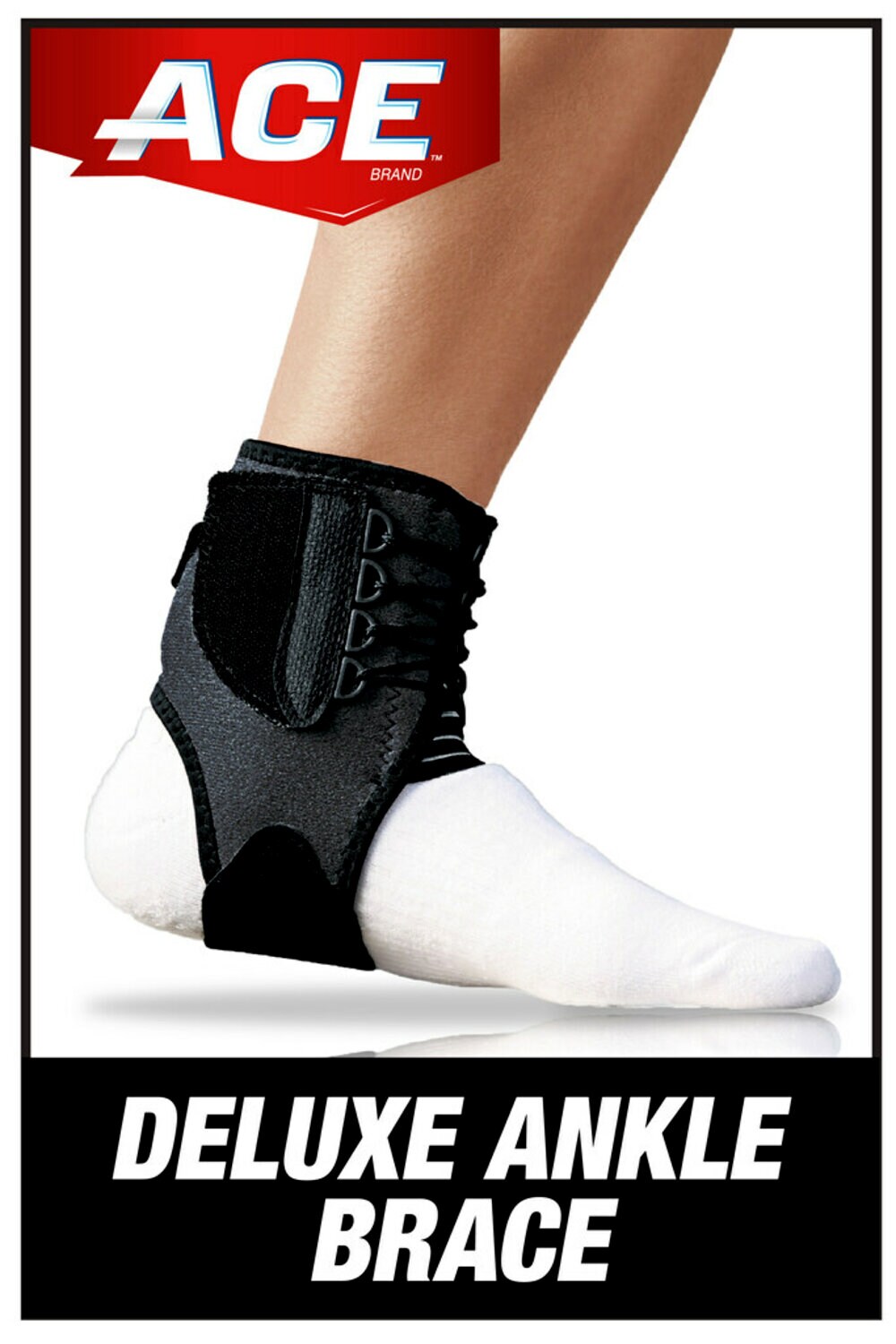7100160543 - ACE Brand Deluxe Ankle Brace 207736, One Size Adjustable