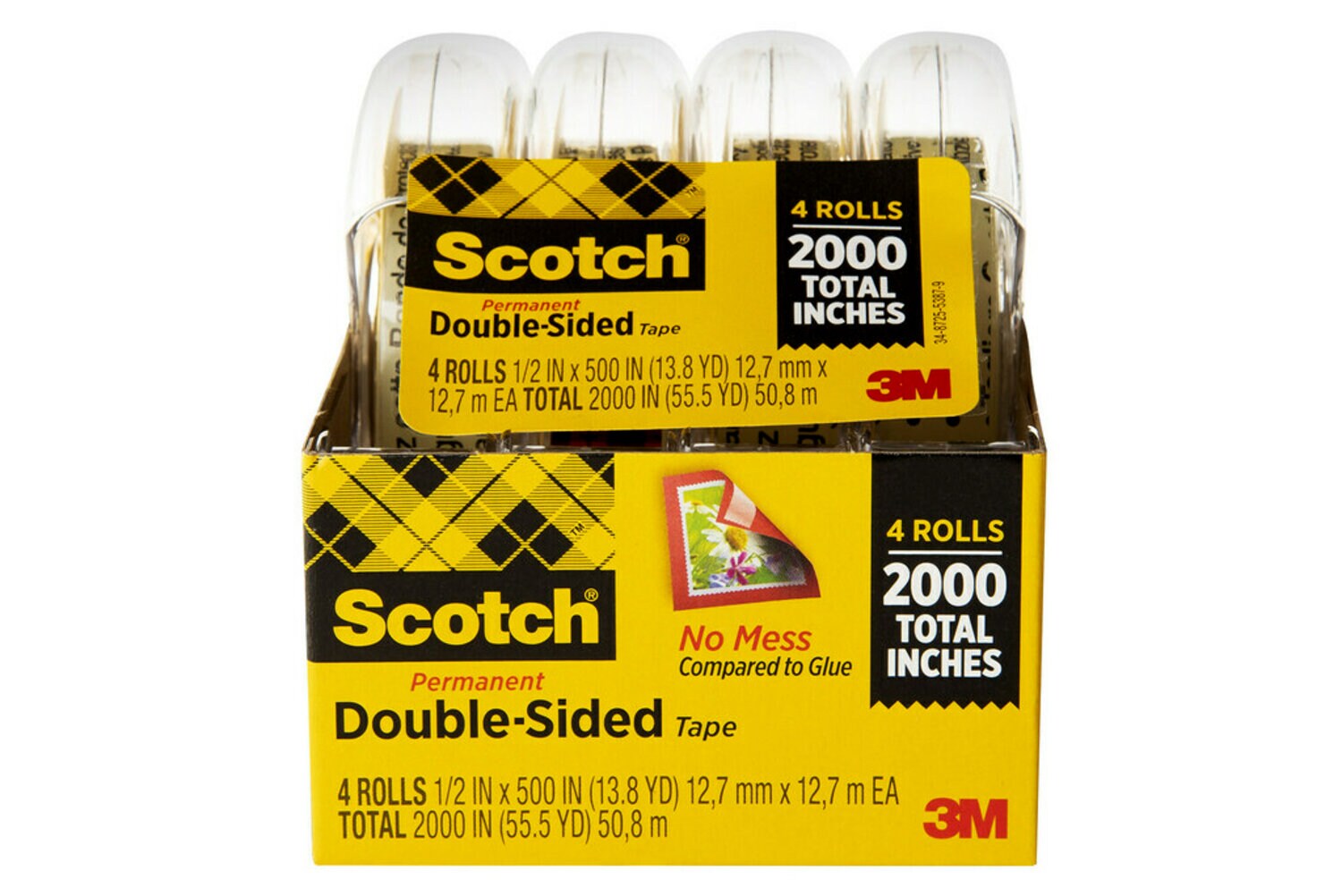 7010415114 - Scotch Double Sided Tape, 4137, 1/2 in x 400 in