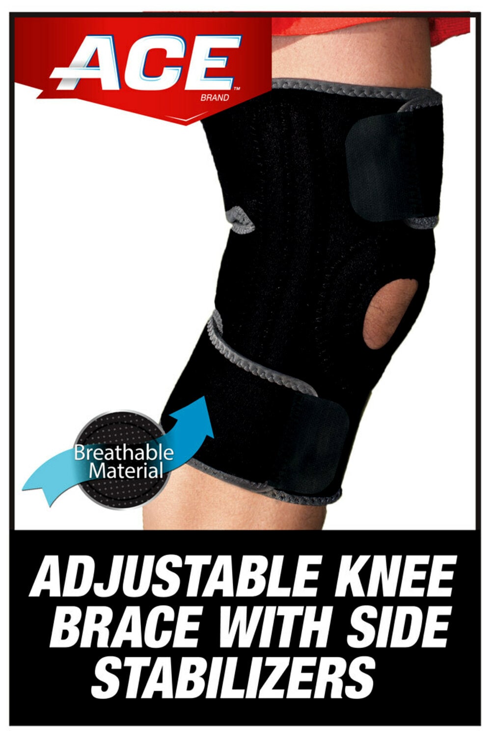 7100189234 - ACE Knee Support with Stabilizers 200290, Adjustable