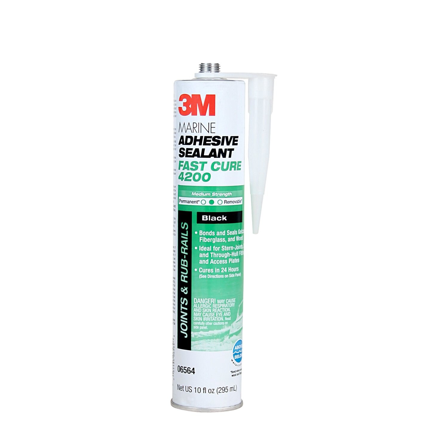 7000120497 - 3M Marine Adhesive Sealant 4200FC, Fast Cure, Black, 295 mL Cartridge, 12/Case