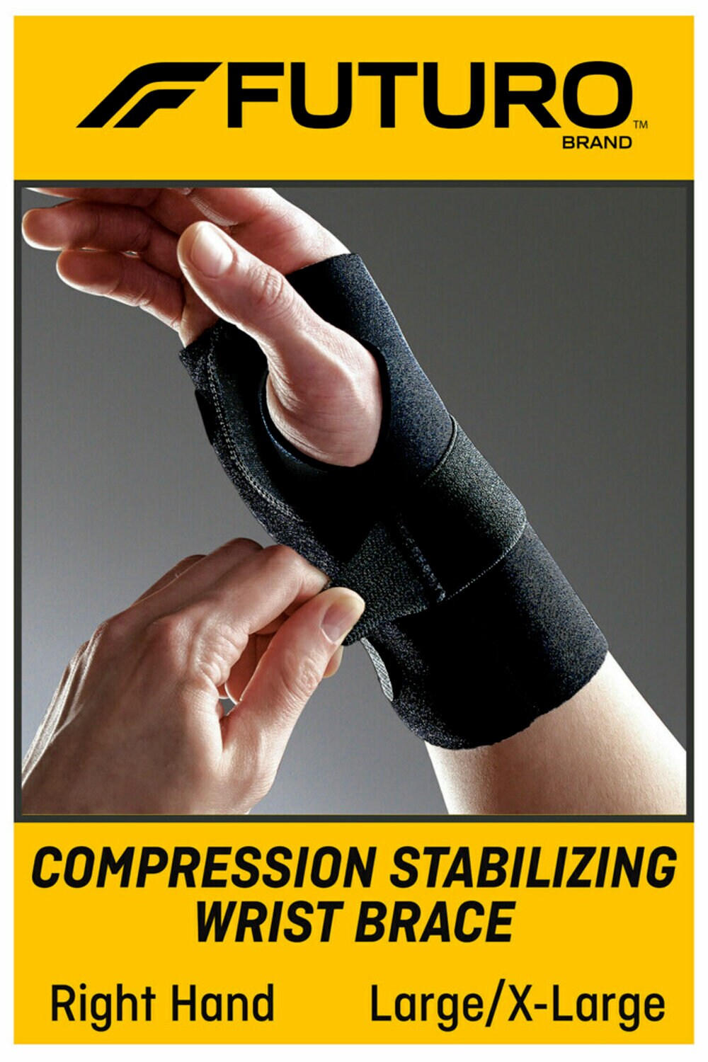7100158204 - FUTURO Compression Stabilizing Wrist Brace, 48402ENR, Right Hand, Large/Extra-Large