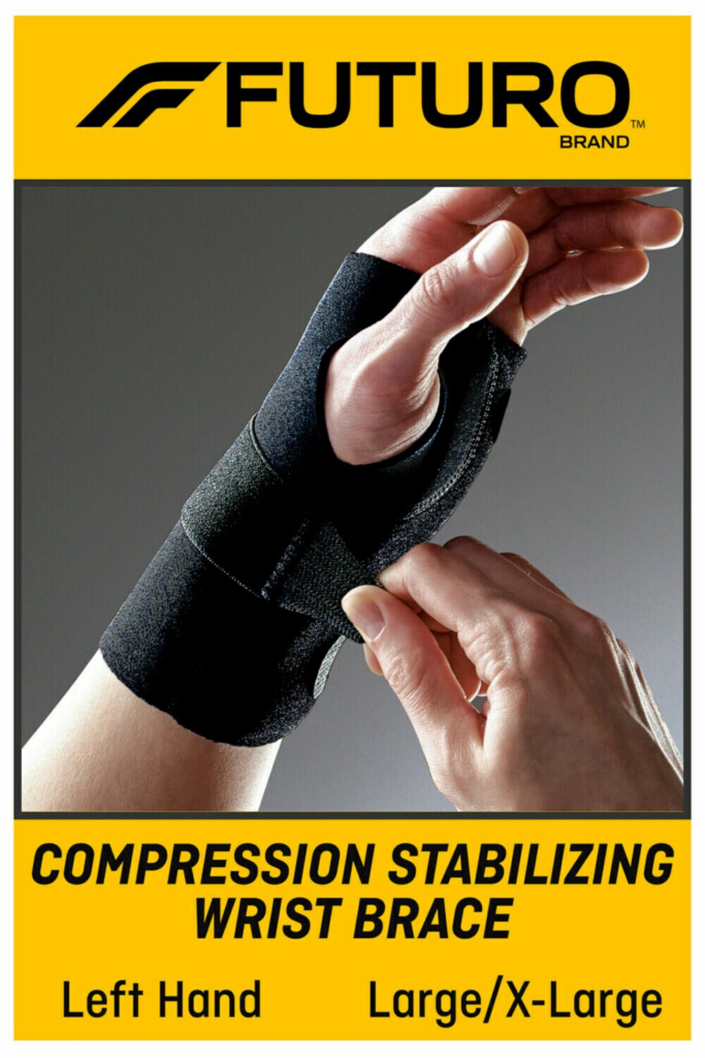 7100155733 - FUTURO Compression Stabilizing Wrist Brace, 48403ENR Left Hand, Large/Extra-Large
