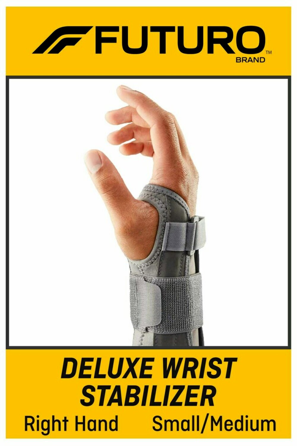 7100160907 - FUTURO Deluxe Wrist Stabilizer Right Hand, 09090ENT, S/M
