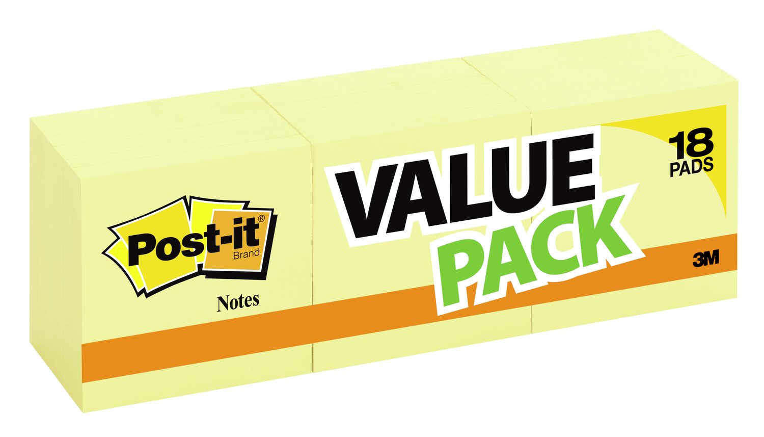 7010369467 - Post-it Notes 654-14+4YW, Canary Yellow, 3 in x 3 in,100% PEFC, SGSCH-PEFC-COC-110078