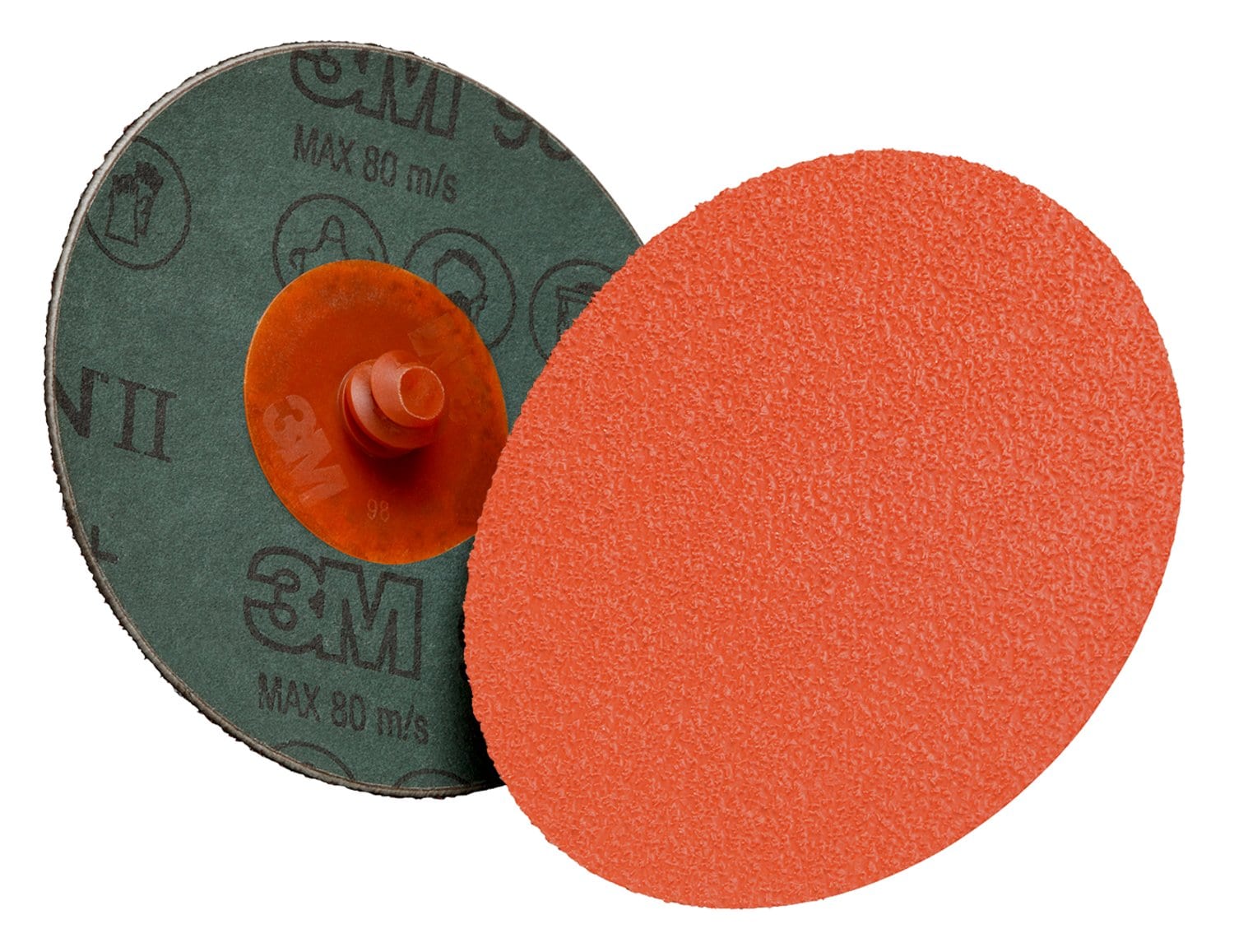 7010532689 - 3M Cubitron II Roloc Fibre Disc 987C, 60+, TR, 1-1/2 in, Die R150S, 50/Carton, 500 ea/Case