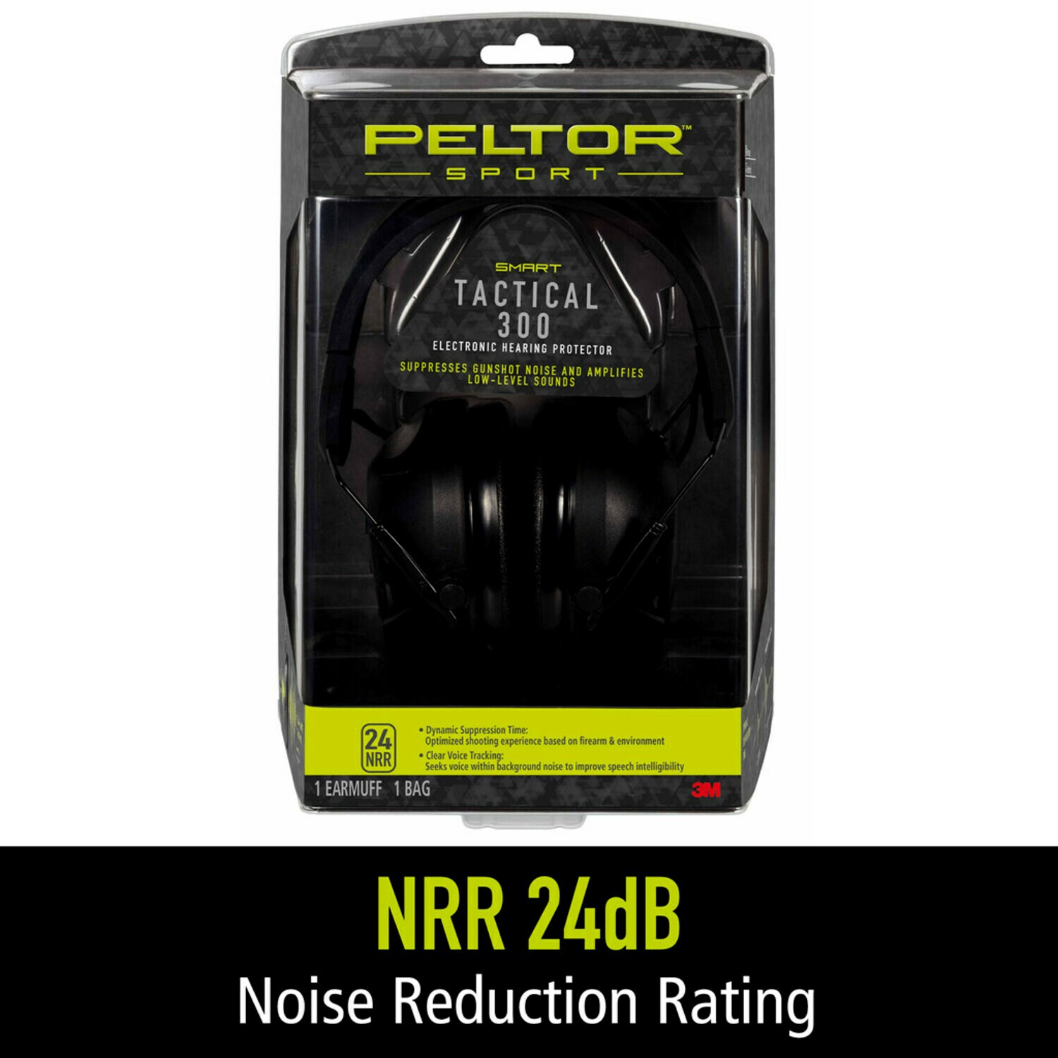 7100117618 - Peltor Sport Tactical 300 Electronic Hearing Protector, TAC300-OTH, 1 Hearing Protector, 4/Case