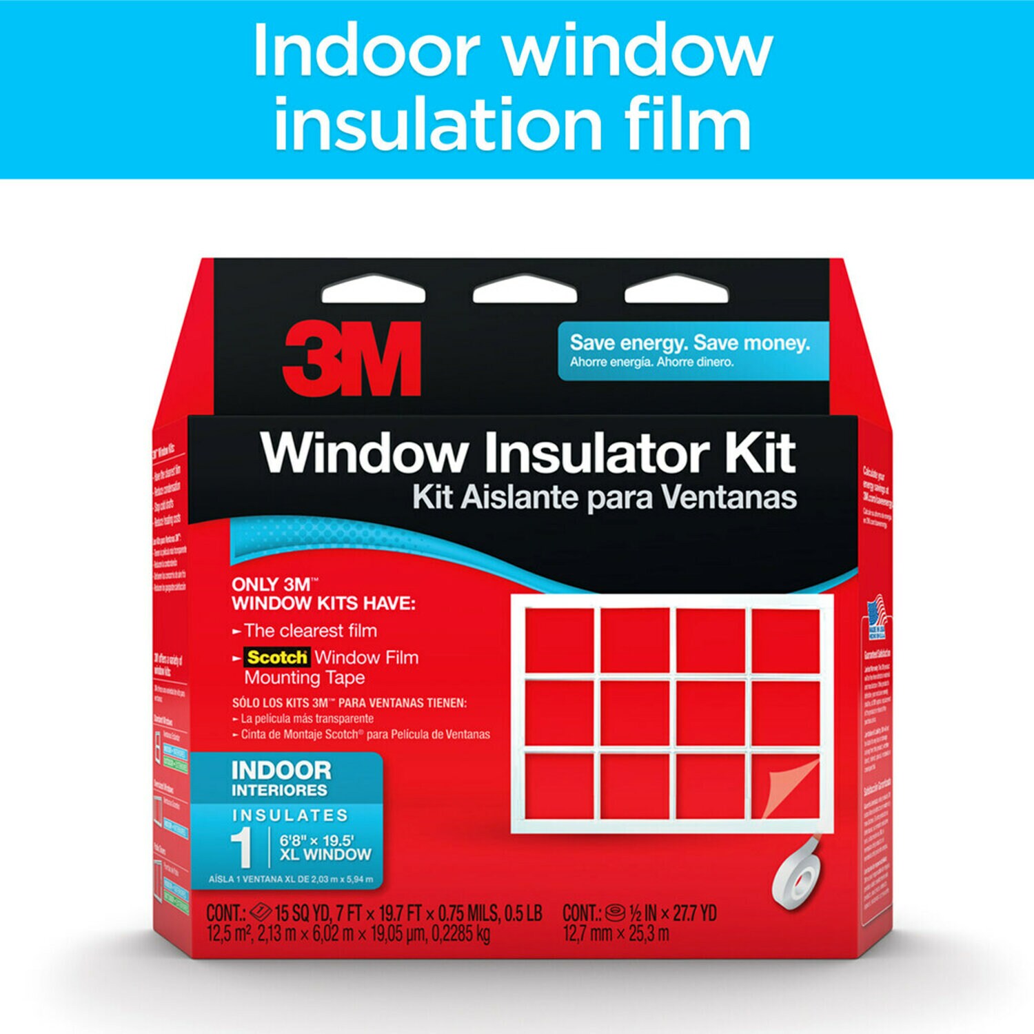 7100075770 - 3M Indoor Window Insulator Kit - Oversized Window, 2149W-6, X Large Window