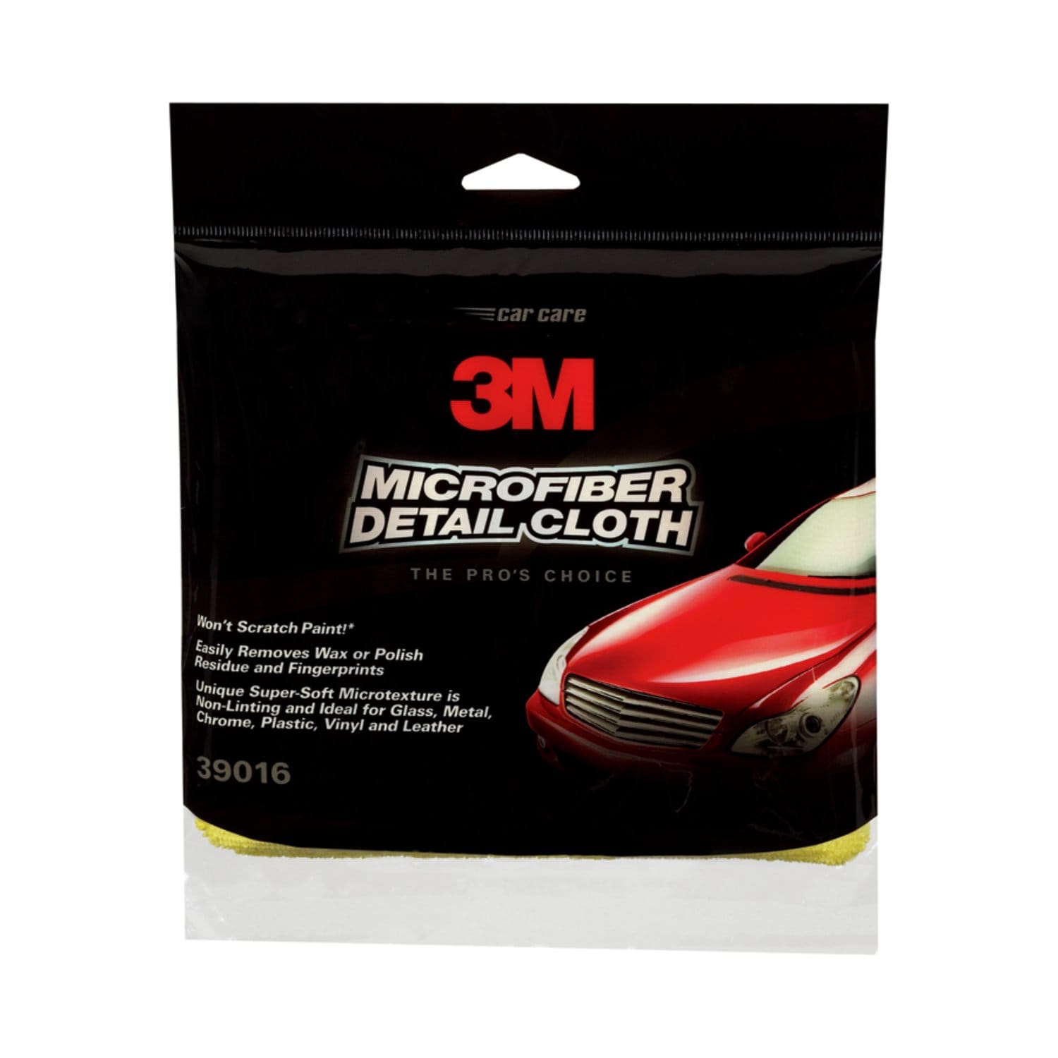 7100114417 - 3M Microfiber Detail Cloth Clip Strip 39016, Yellow, 1/pk, 12/1