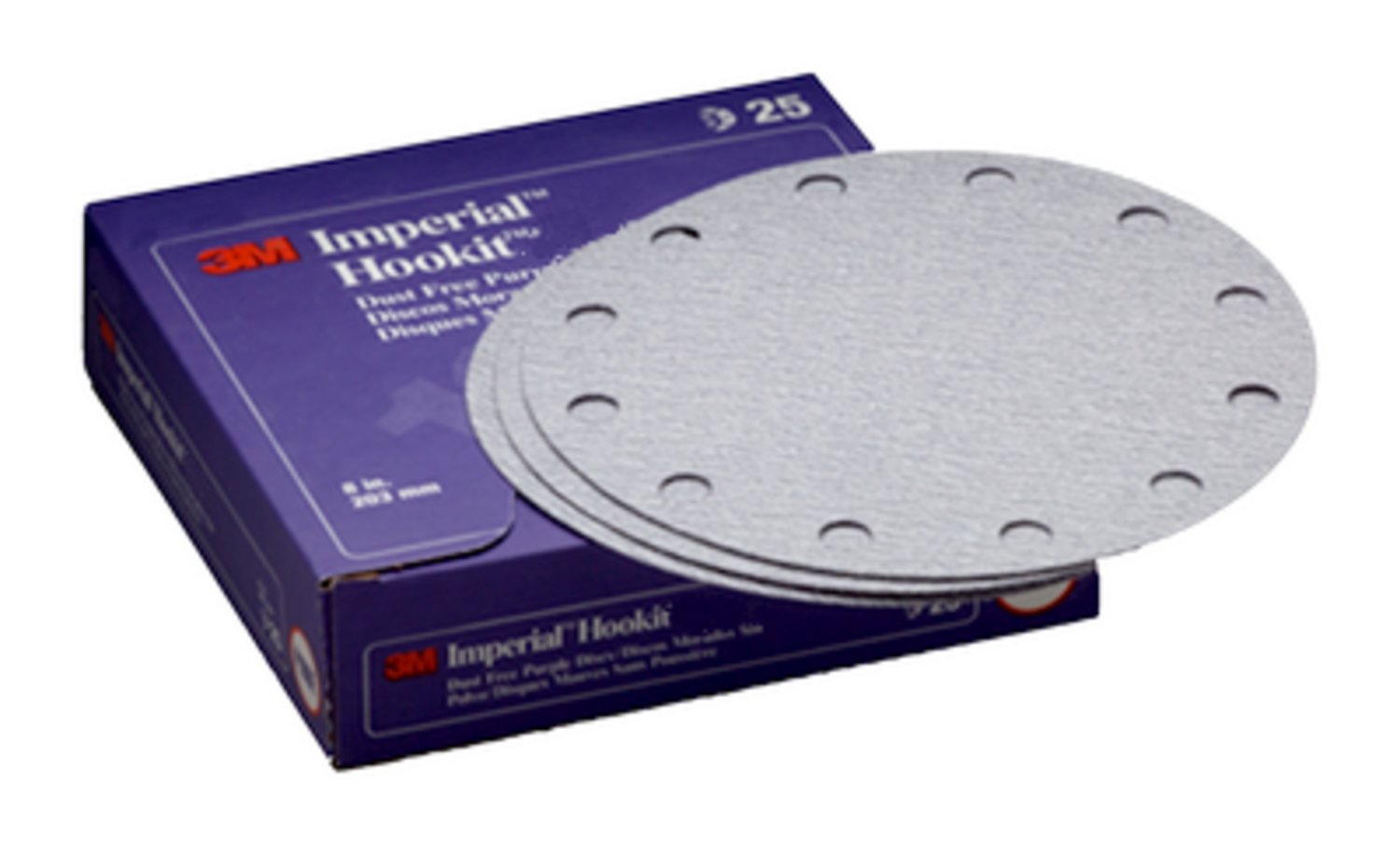 7010307752 - 3M Imperial Hookit Dust-Free Disc 740I, 01853, 8 in, 36E, 25 discs per carton, 4 cartons per case