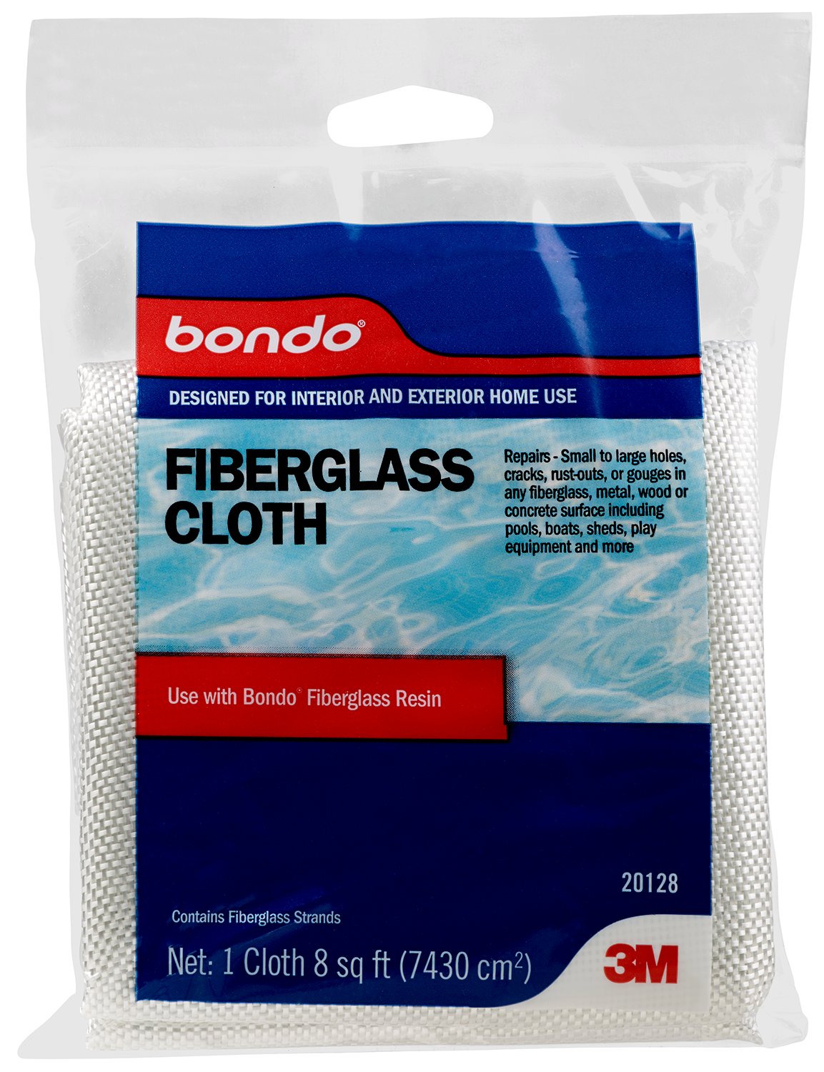 7010364420 - Bondo Fiberglass Cloth, 20128, 8 sq ft, 6 per case