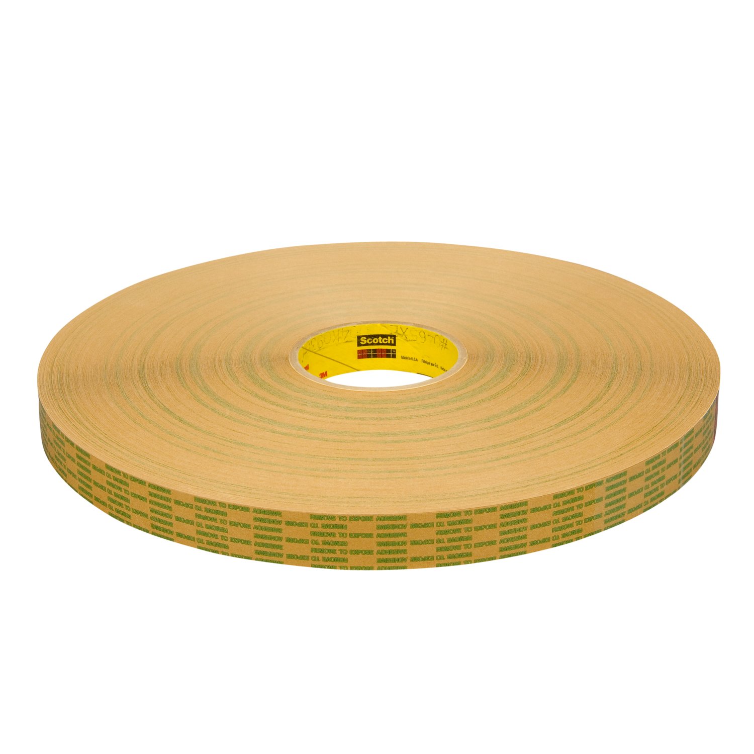 7000123457 - 3M Adhesive Transfer Tape Extended Liner 465XL, Translucent, 1 in x 600 yd, 2 mil, 9 Roll/Case