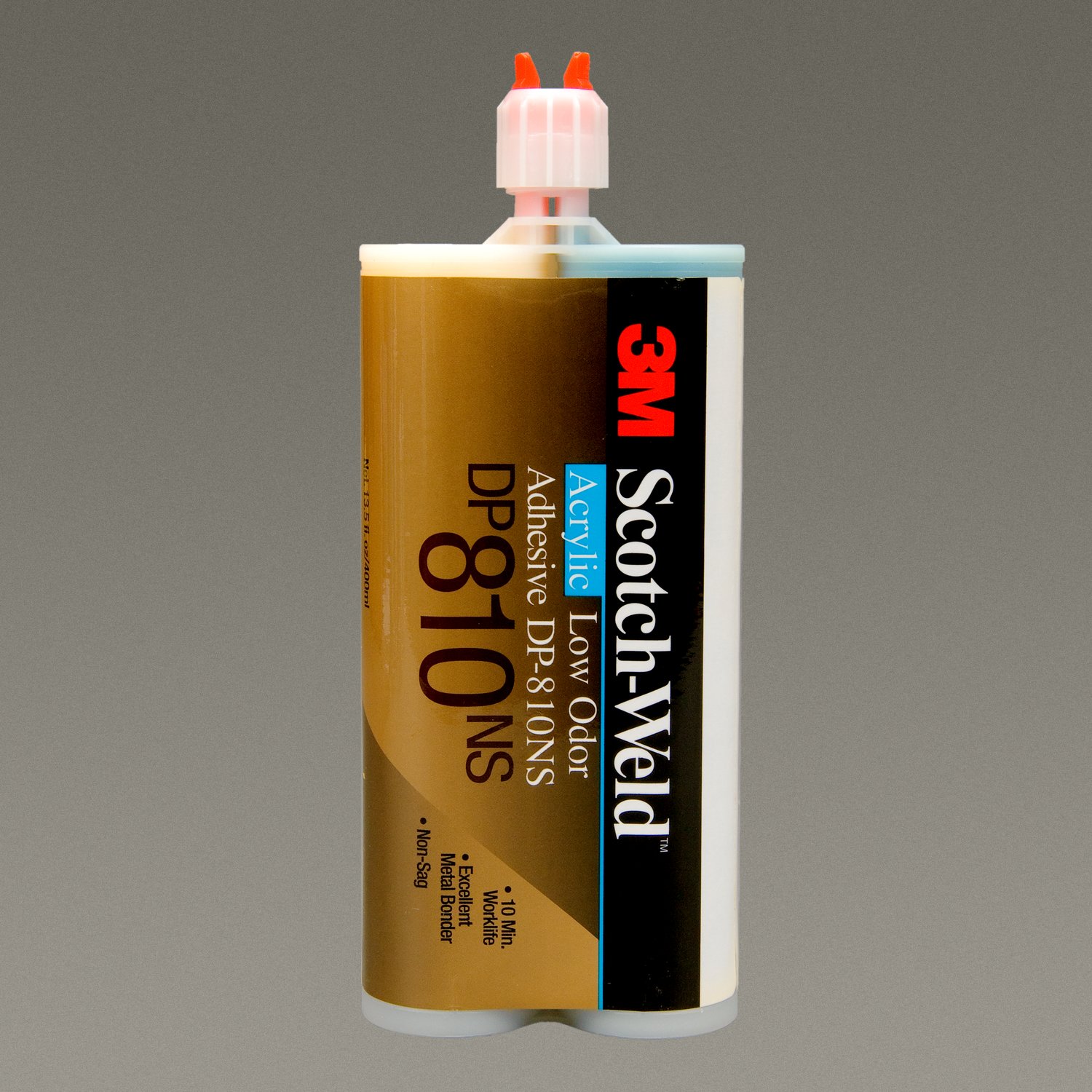 7100142848 - 3M Scotch-Weld Low Odor Acrylic Adhesive DP810, Black, 200 mL Duo-Pak, 12/Case