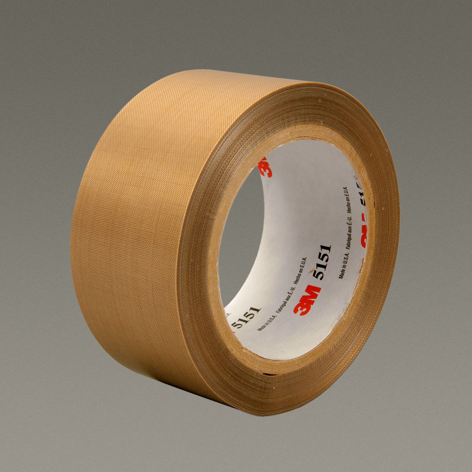 7010311964 - 3M General Purpose PTFE Glass Cloth Tape 5151, Light Brown, 3 in x 36 yd, 5.3 mil, 12 Roll/Case