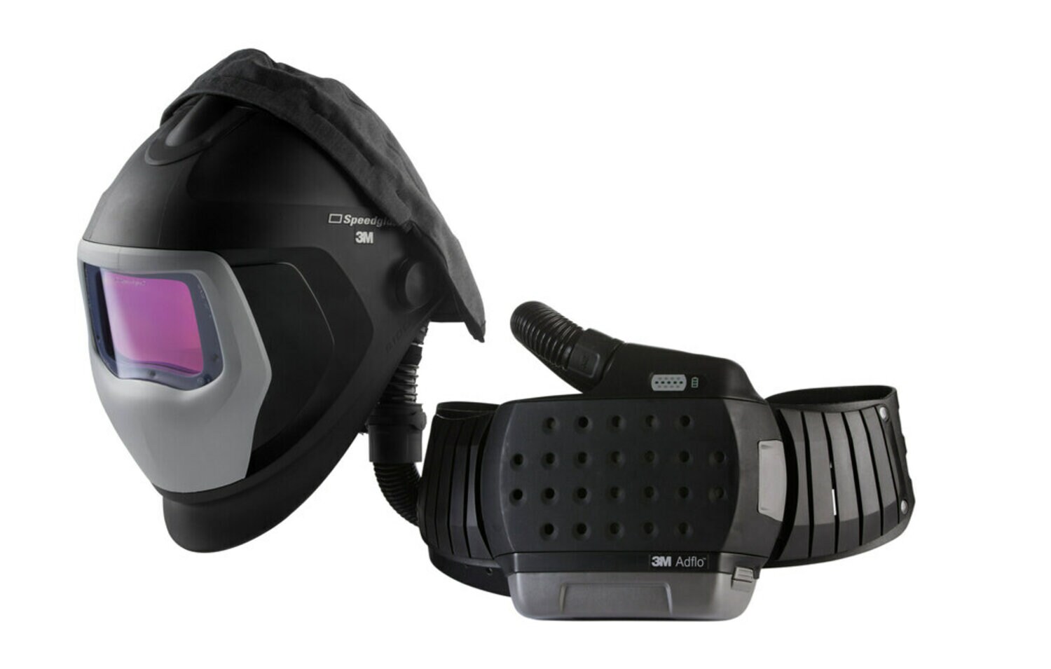 7100200574 - 3M Adflo Powered Air Purifying Respirator HE System w 3M Speedglas
Welding Helmet 9100-Air, 35-1101-30iSW, 1 EA/CASE