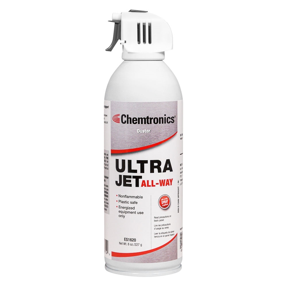 ES1620 - CHEMTRONICS ULTRAJET ALL WAY INVERTIBLE DUSTER WITH HIGH POWERED BLAST 8OZ