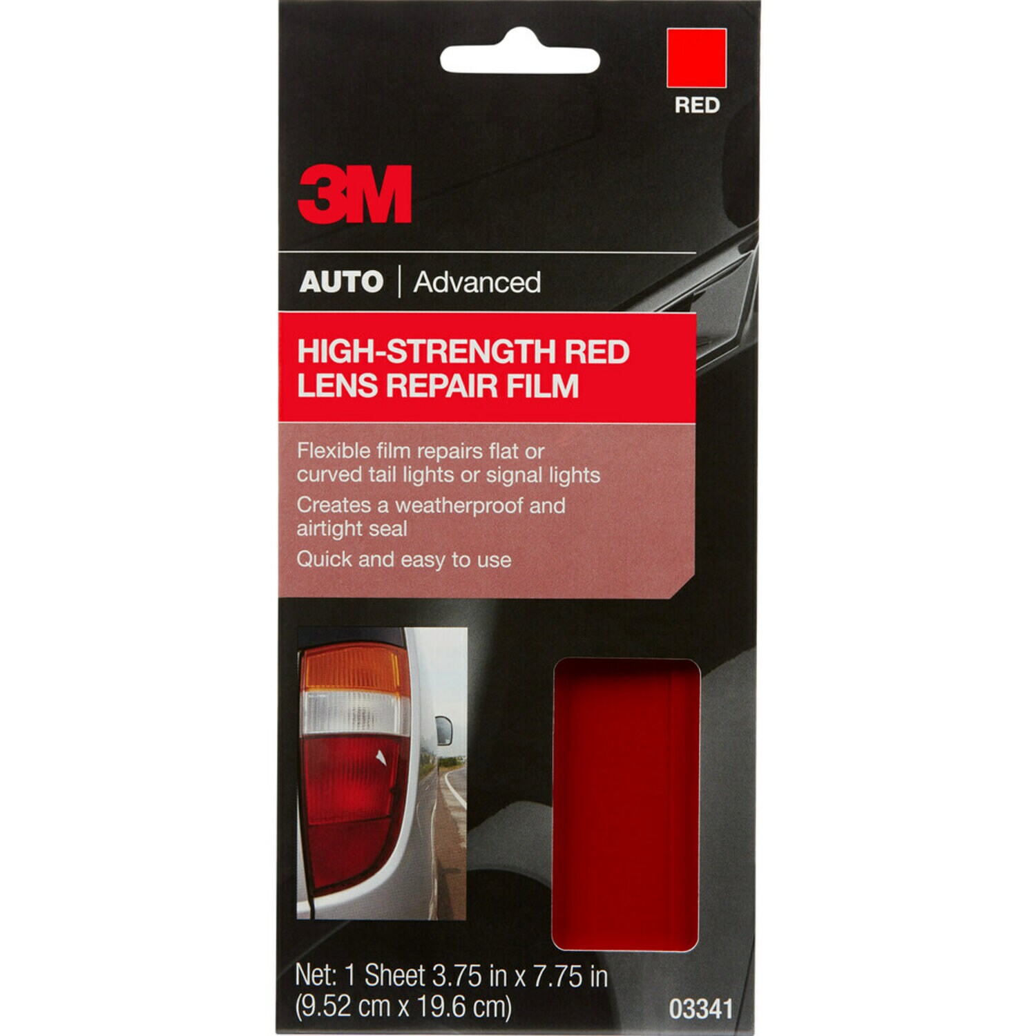 7100217187 - 3M Red Lens Repair Tape 3441SRP, 1.875 in x 60 in, 4 per case