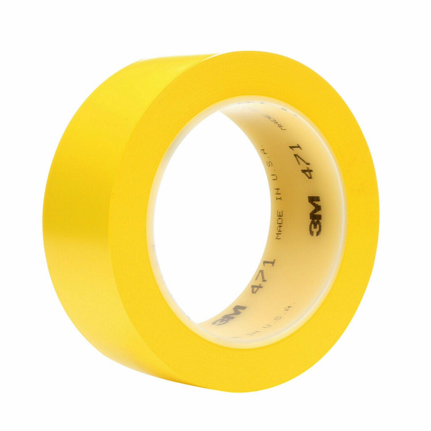 7000028852 - 3M Vinyl Tape 471, Yellow, 2 in x 36 yd, 5.2 mil, 24 Roll/Case